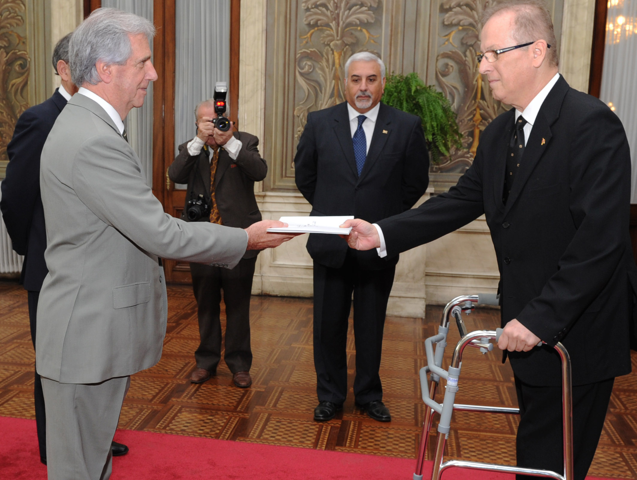 Presentación de Cartas Credenciales al Presidente Vázquez
