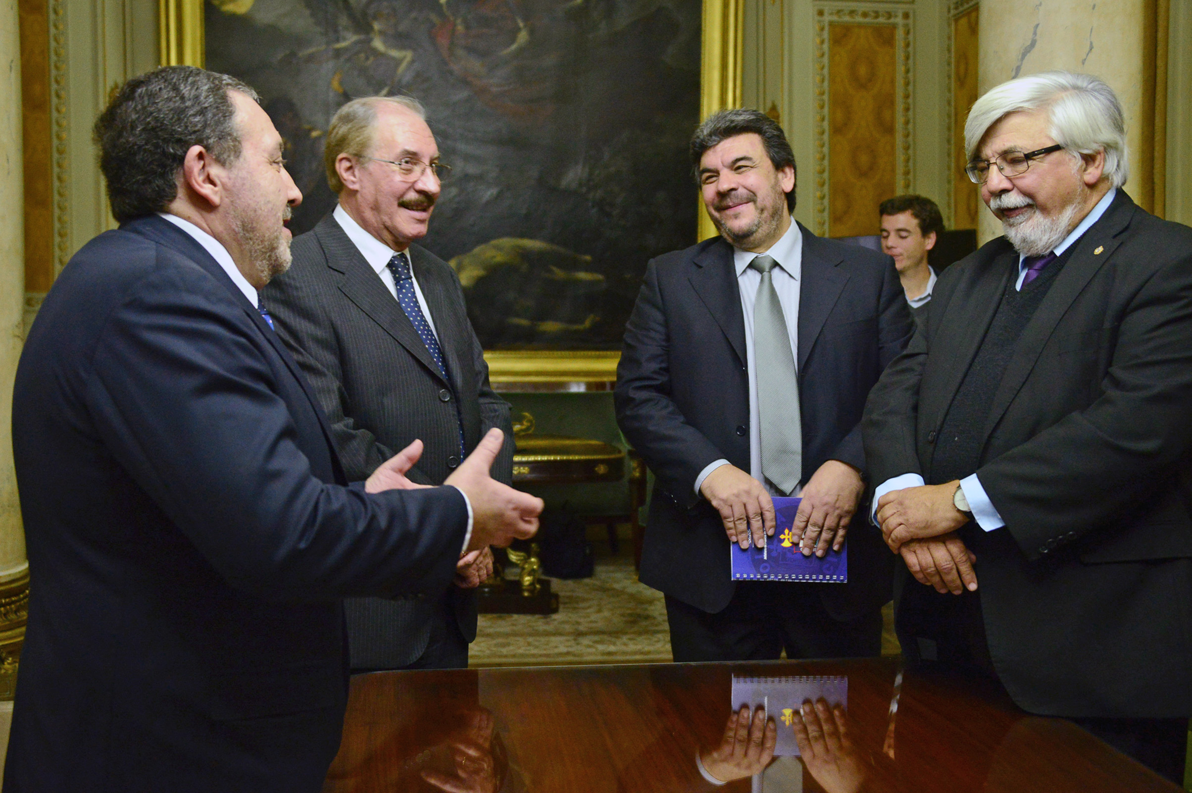 Autoridades de la Suprema Corte de Justicia y del Ministerio del Interior