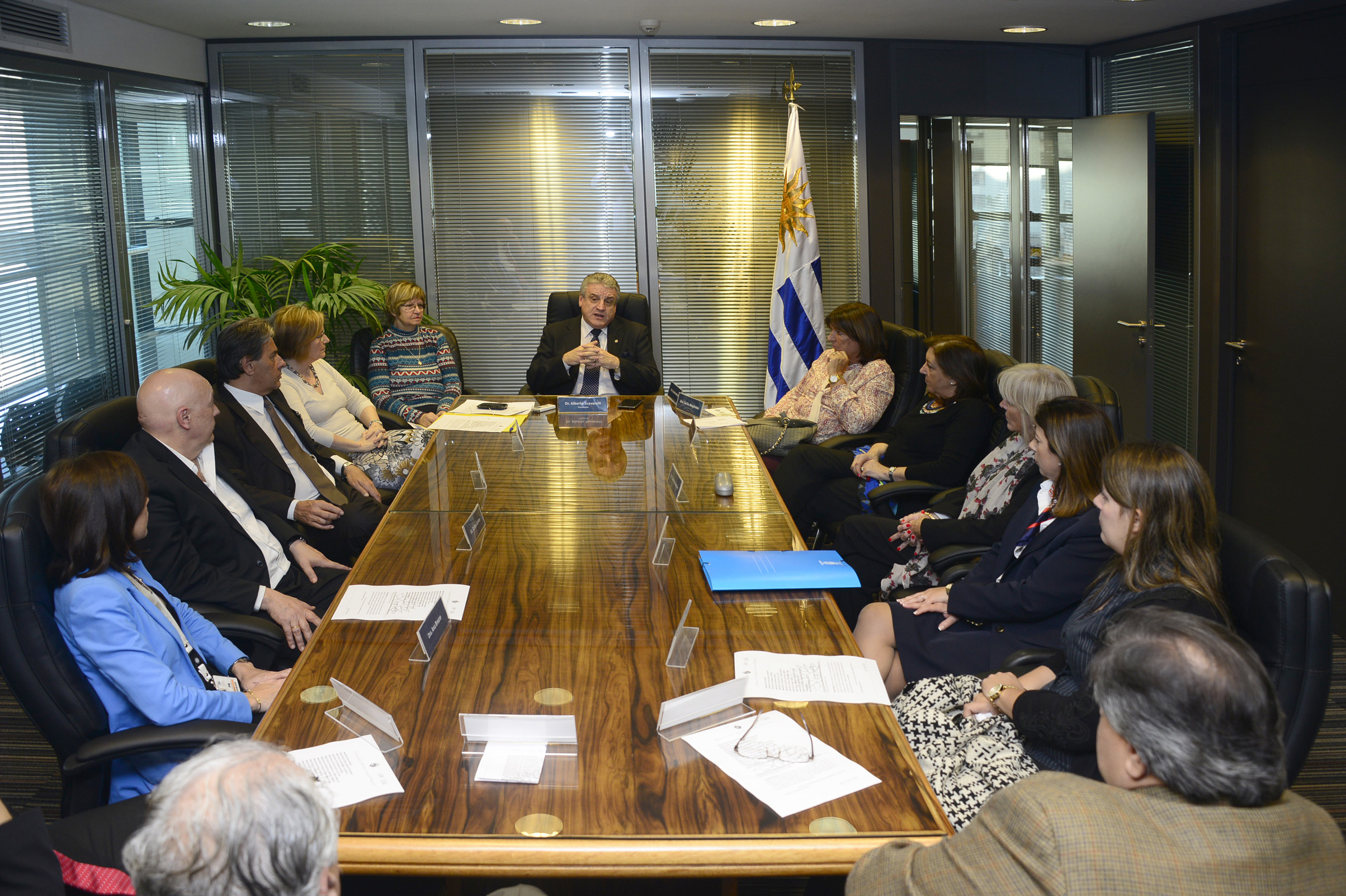 Presidente de la ONSC, Alberto Scavarelli, en la primera cesión de la Comisión Nacional de la Oficina Nacional del Servicio Civil
