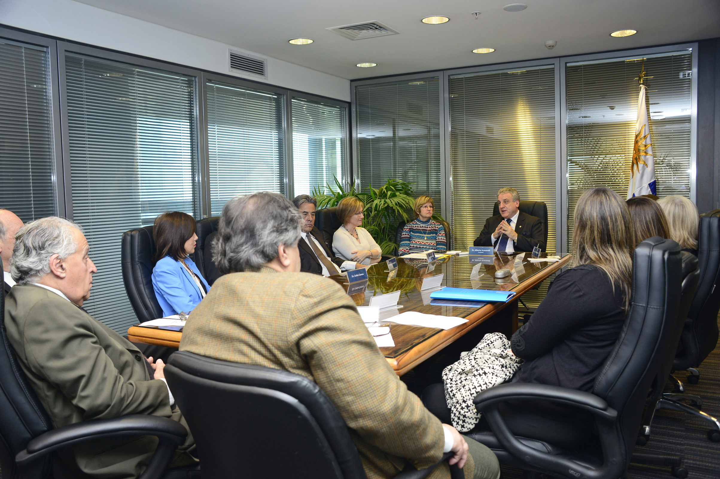 Presidente de la ONSC, Alberto Scavarelli, en la primera cesión de la Comisión Nacional de la Oficina Nacional del Servicio Civil