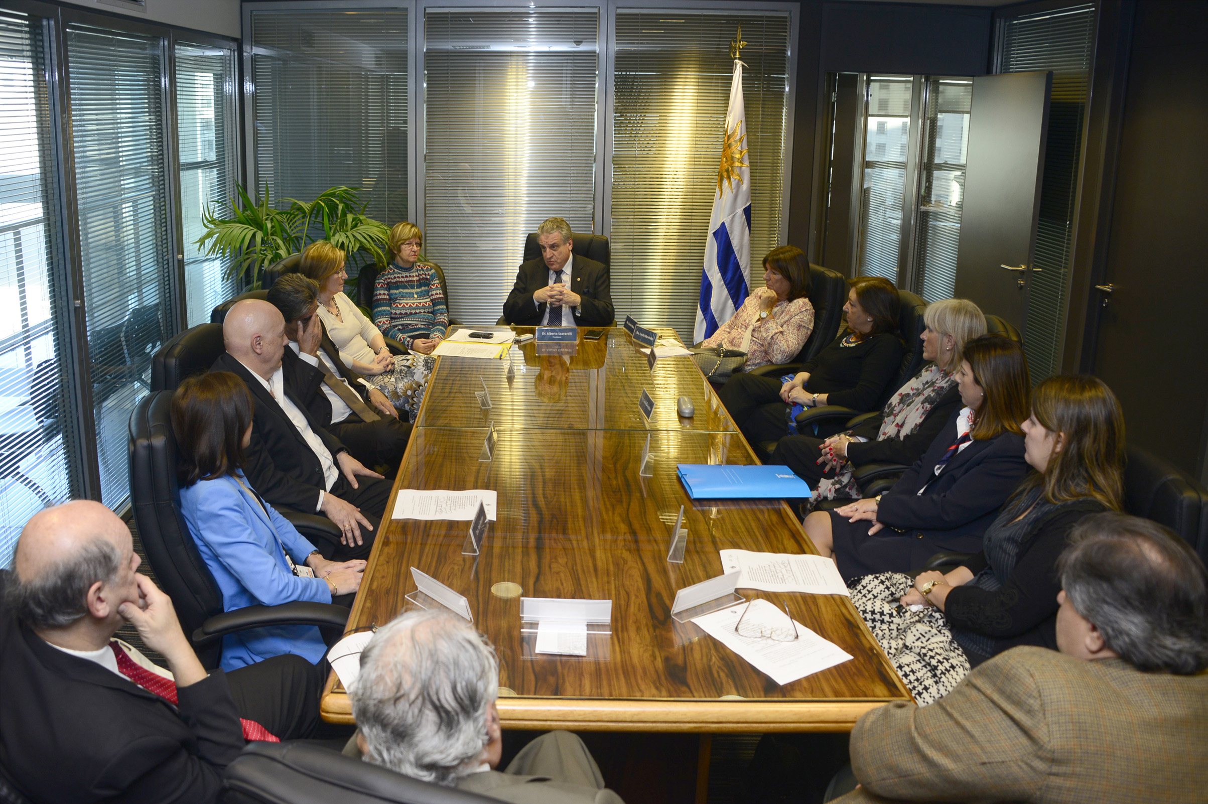 Presidente de la ONSC, Alberto Scavarelli, en la primera cesión de la Comisión Nacional de la Oficina Nacional del Servicio Civil