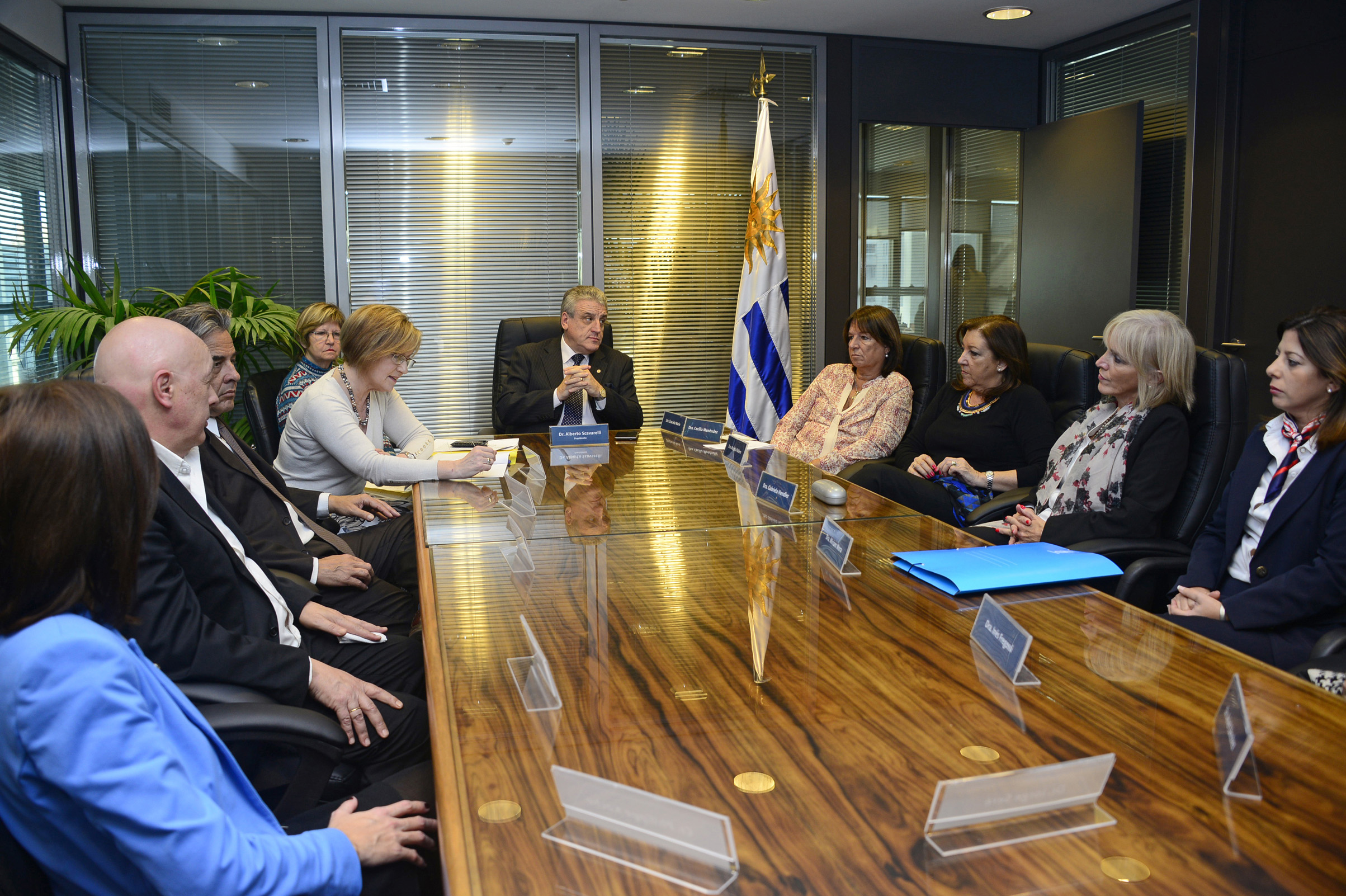 Presidente de la ONSC, Alberto Scavarelli, en la primera cesión de la Comisión Nacional de la Oficina Nacional del Servicio Civil