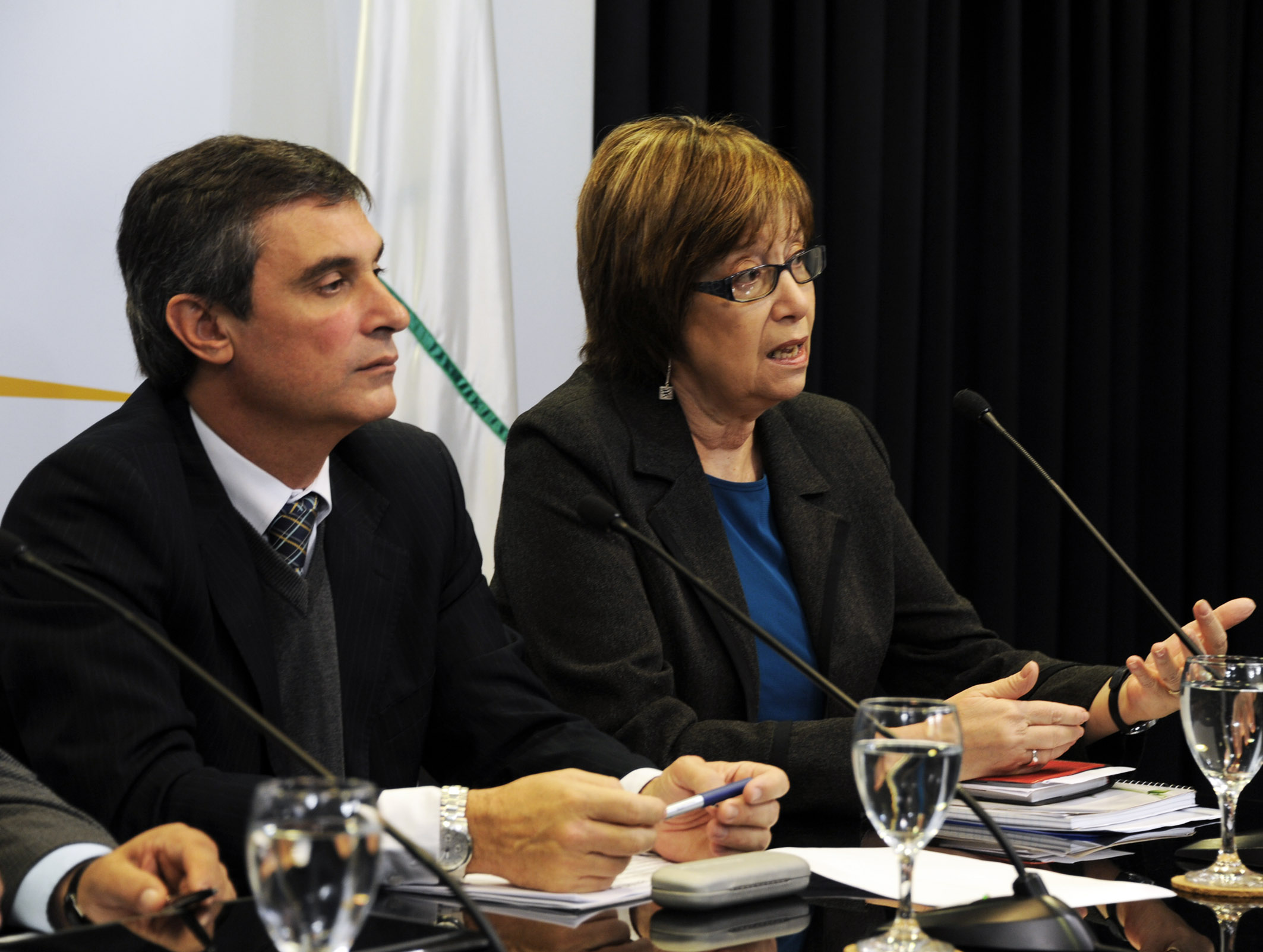 Marina Arismendi junto a Álvaro García
