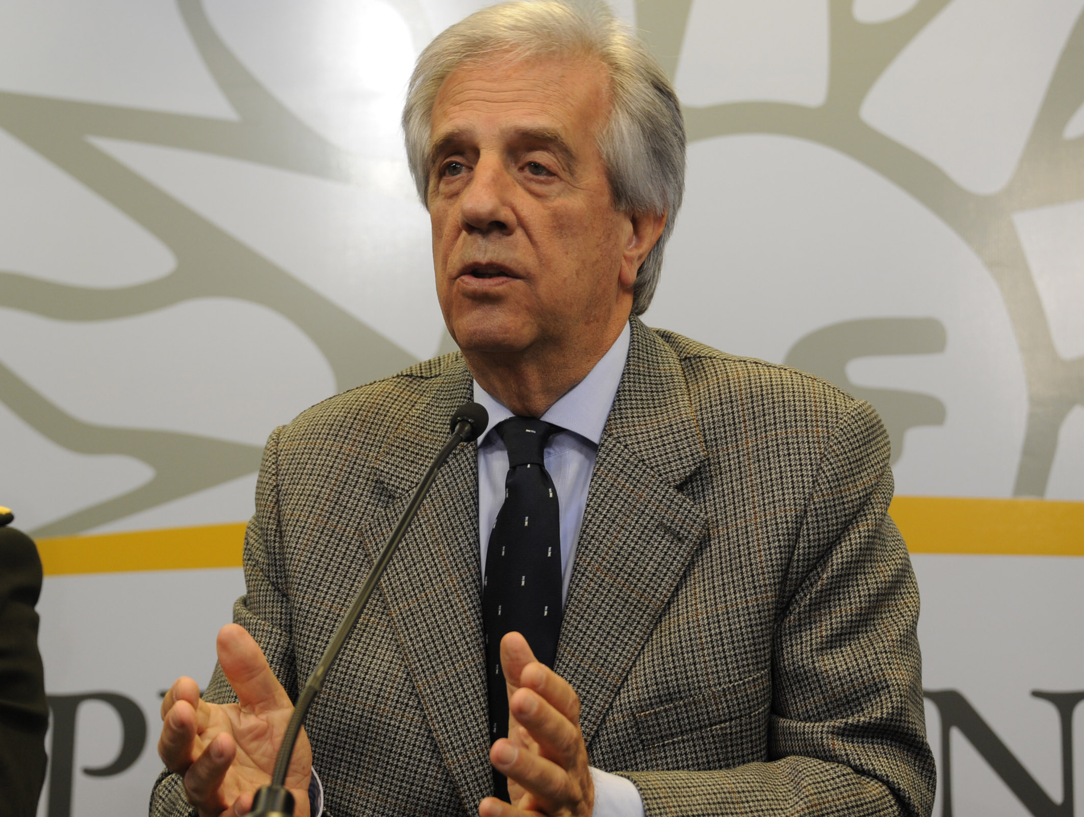 Presidente Vázquez haciendo uso de la palabra