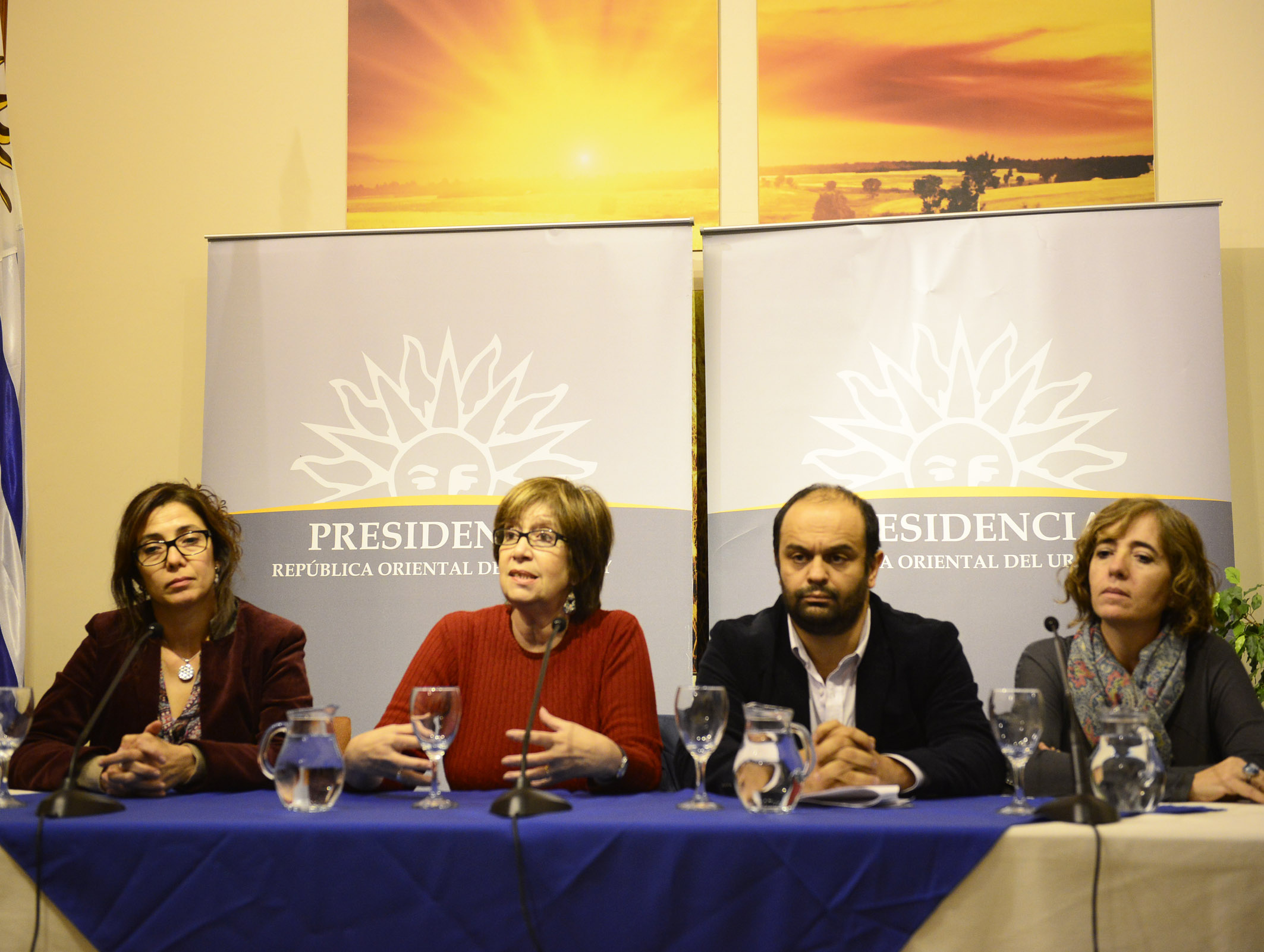Ministra Arismendi, haciendo uso de la palabra en conferencia de prensa