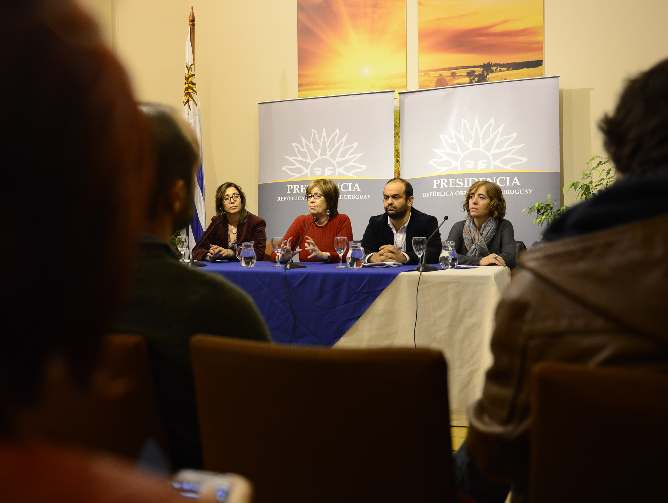 Ministra Arismendi, haciendo uso de la palabra en conferencia de prensa