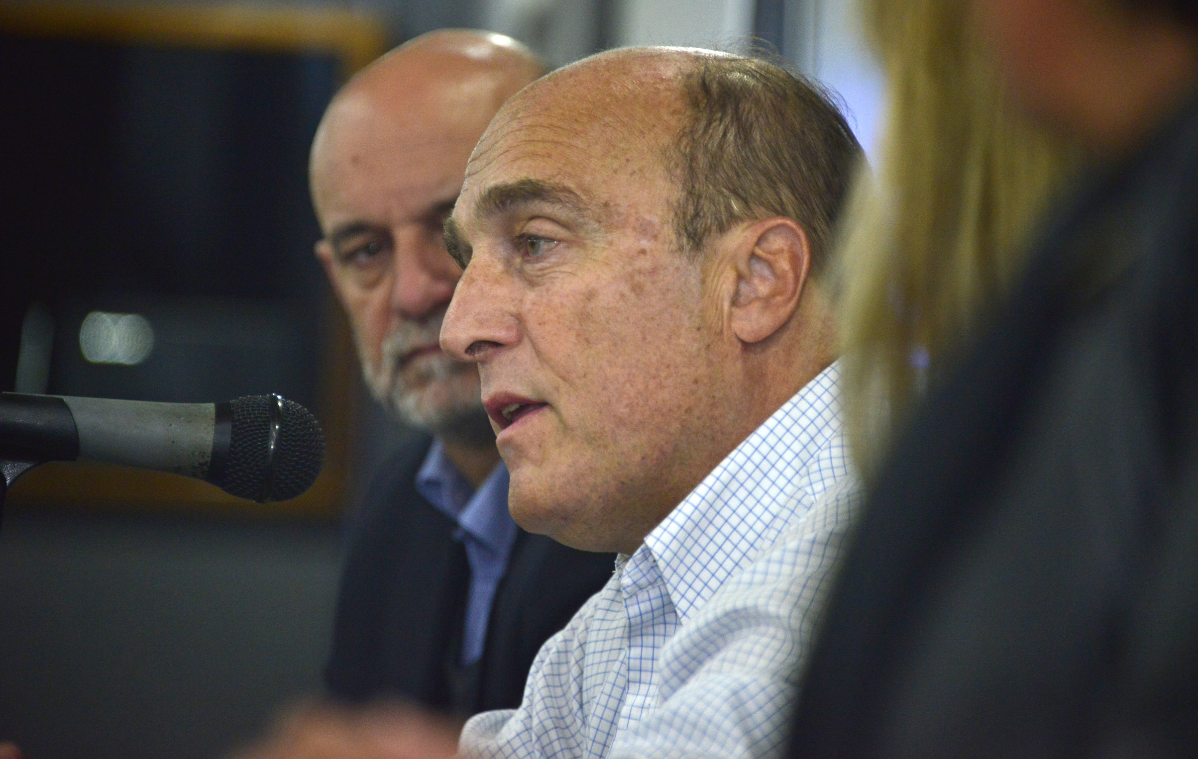 Daniel Martínez, intendente electo de Montevideo, durante su alocución