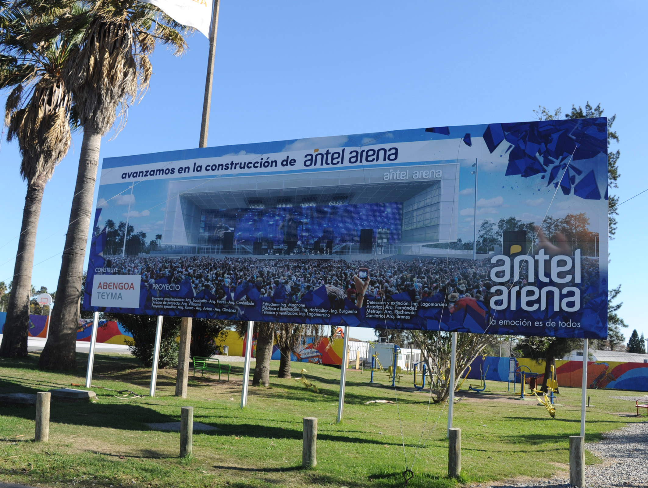 Ministra Cosse visita obras de Antel Arena