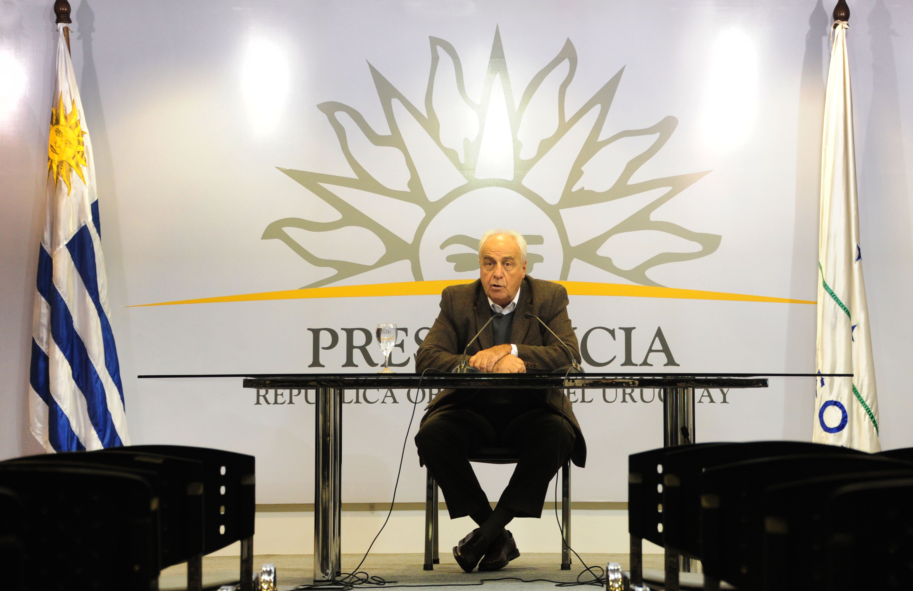 Ministro de Transporte y Obras Públicas, Víctor Rossi luego del Consejo de Ministros de hoy