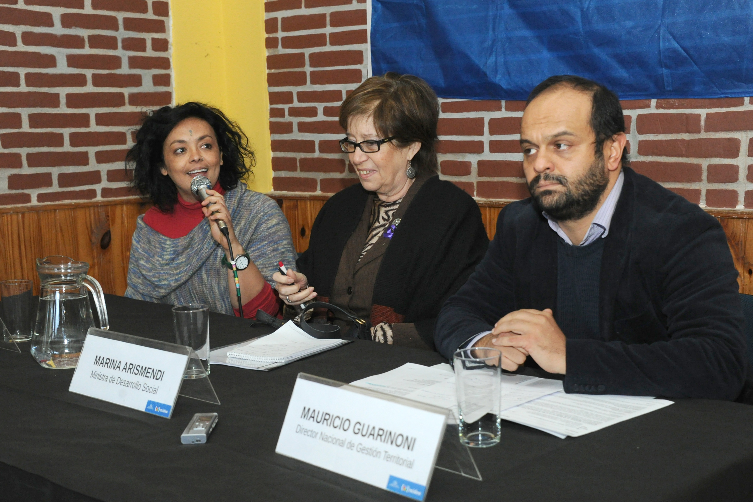 La directora de Inmayores del MIDES, Adriana Rovira, hace uso de la palabra.