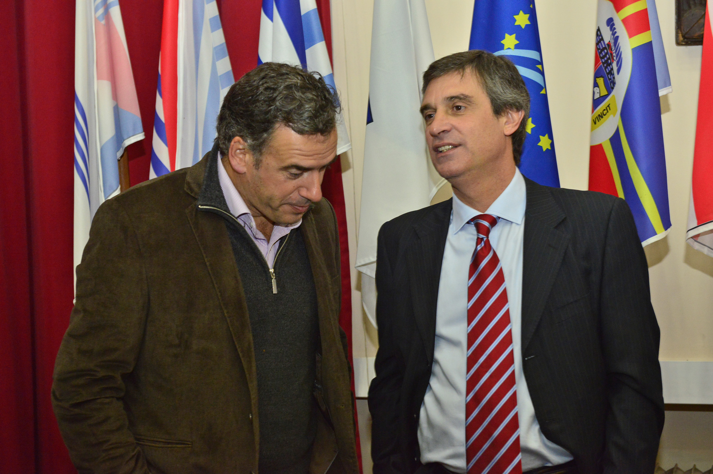 Intendente electo de Canelones, Yamadú Orsi junto a Álvaro García
