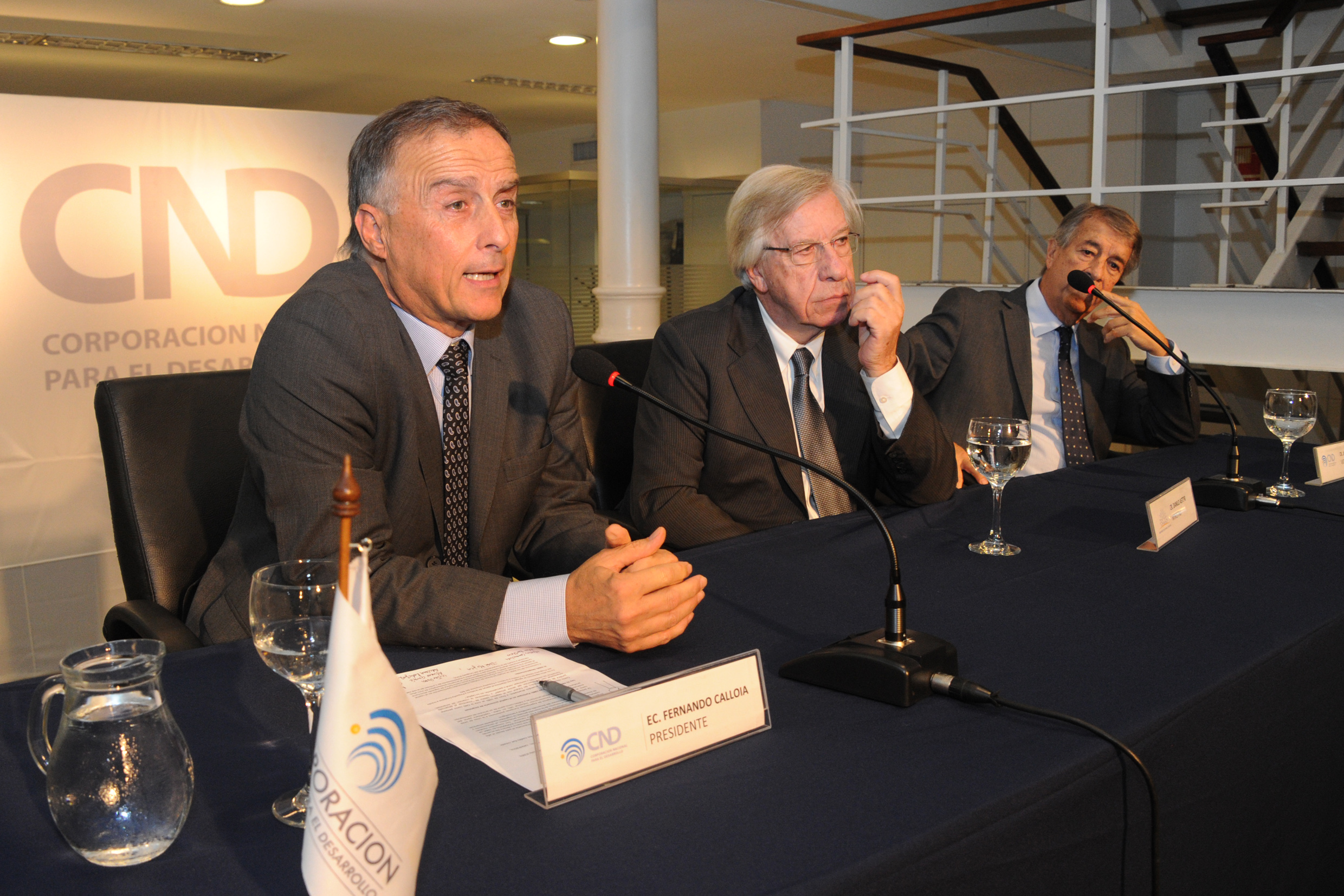Julio C. Porteiro, Danilo Astori, Fernando Calloia.