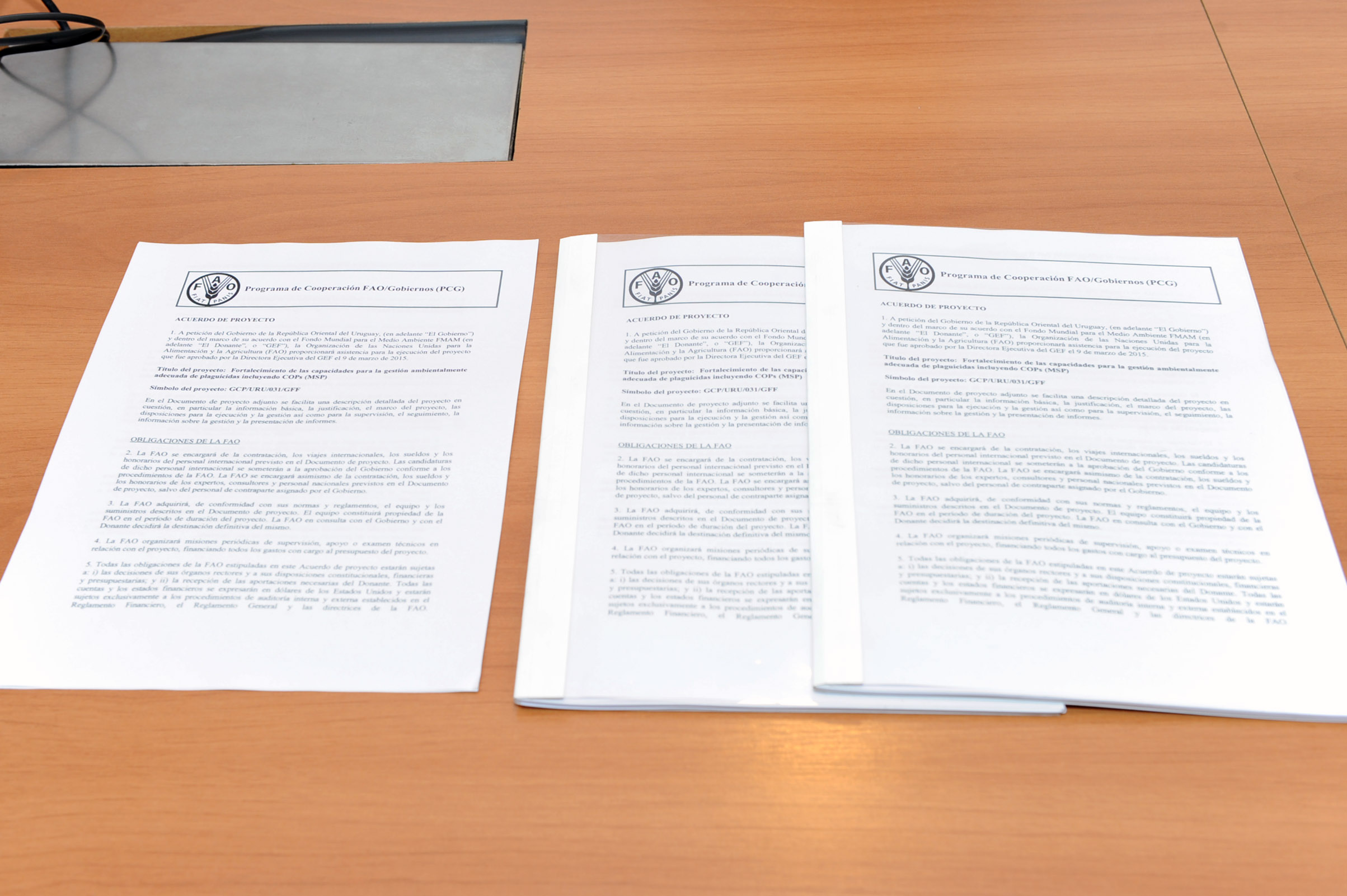 Firma de proyecto de cooperación entre Fao y Uruguay