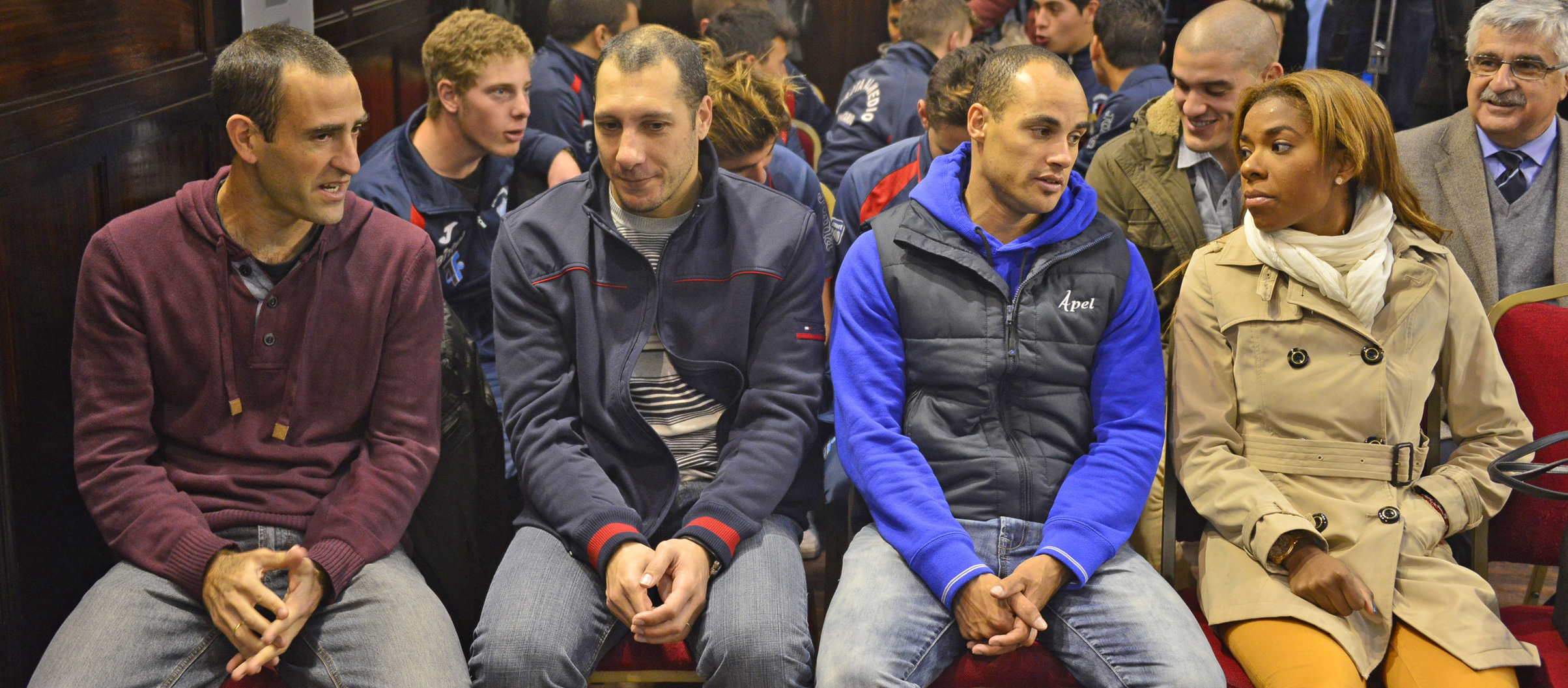 Ignacio Risso, Nicolás Mazarino, Andrés Silva, y Déborah Rodríguez