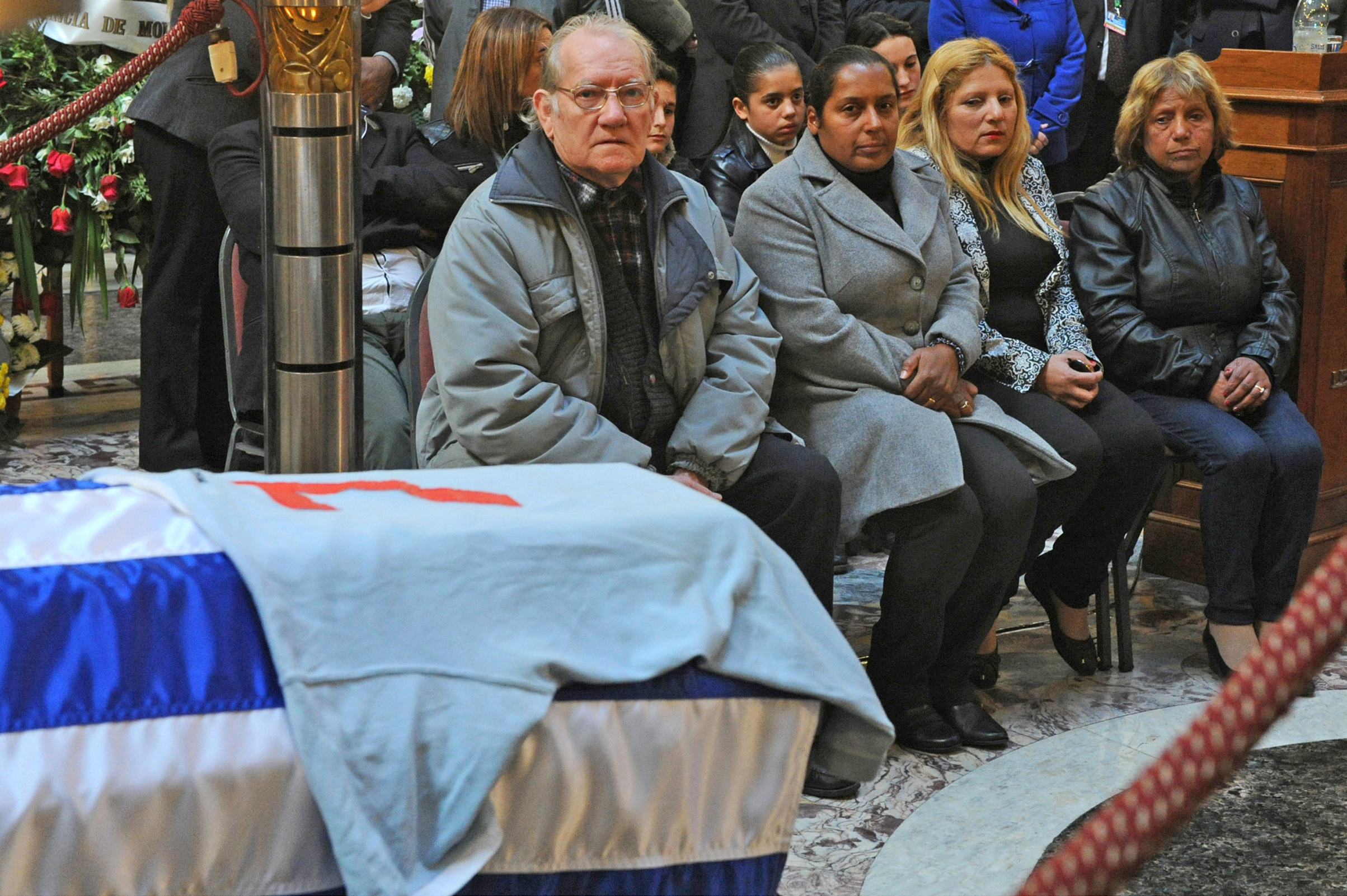Despedida fúnebre de Alcides Eduardo Ghiggia en el Salón de los Pasos Perdidos