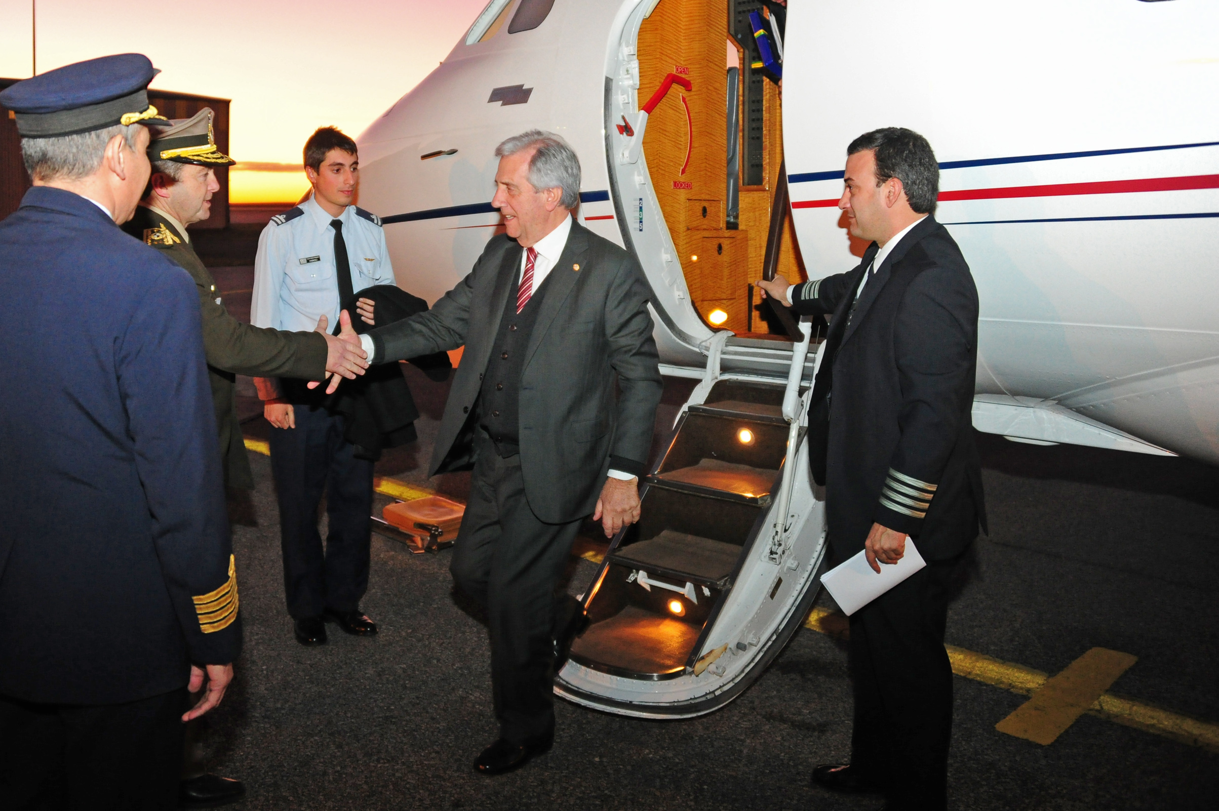 Presidente de la República, Tabaré Vázquez, en el momento de la llegada desde la 48º cumbre del MERCOSUR en Brasil