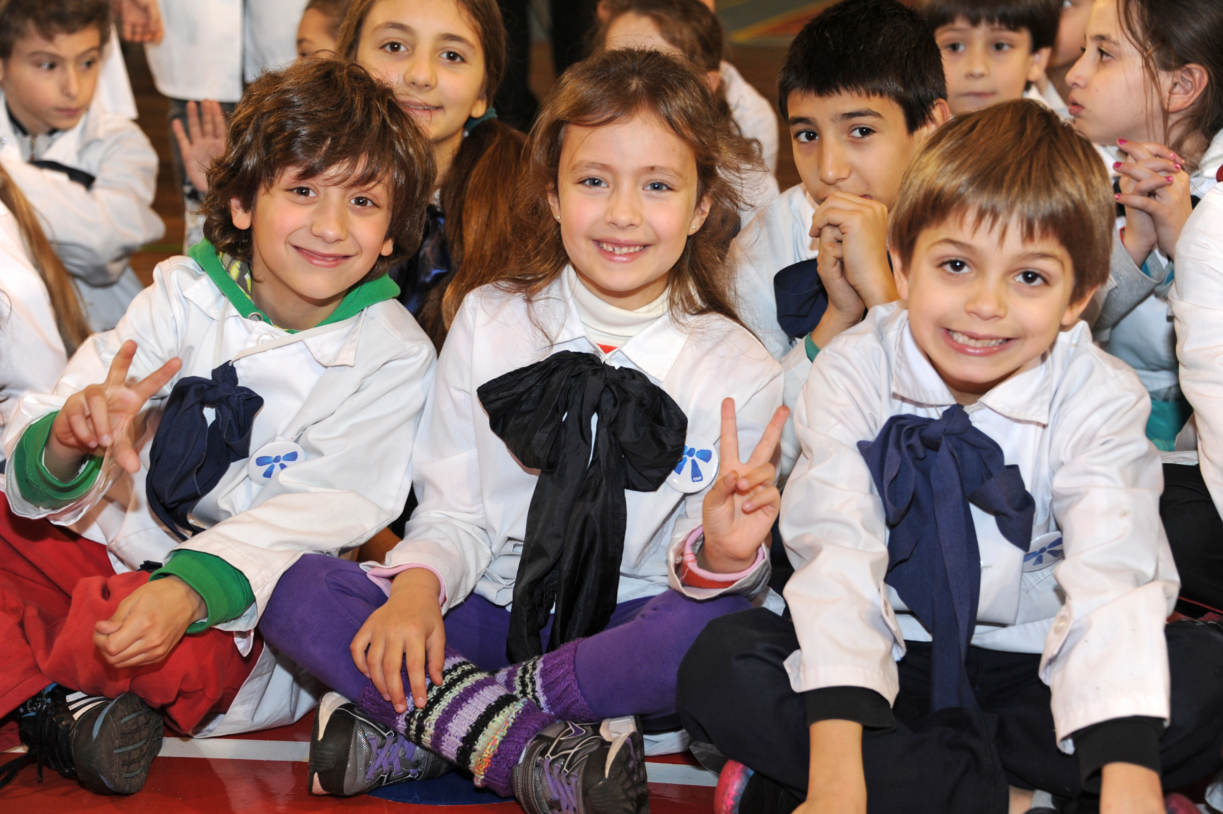 Escolares durante la celebración