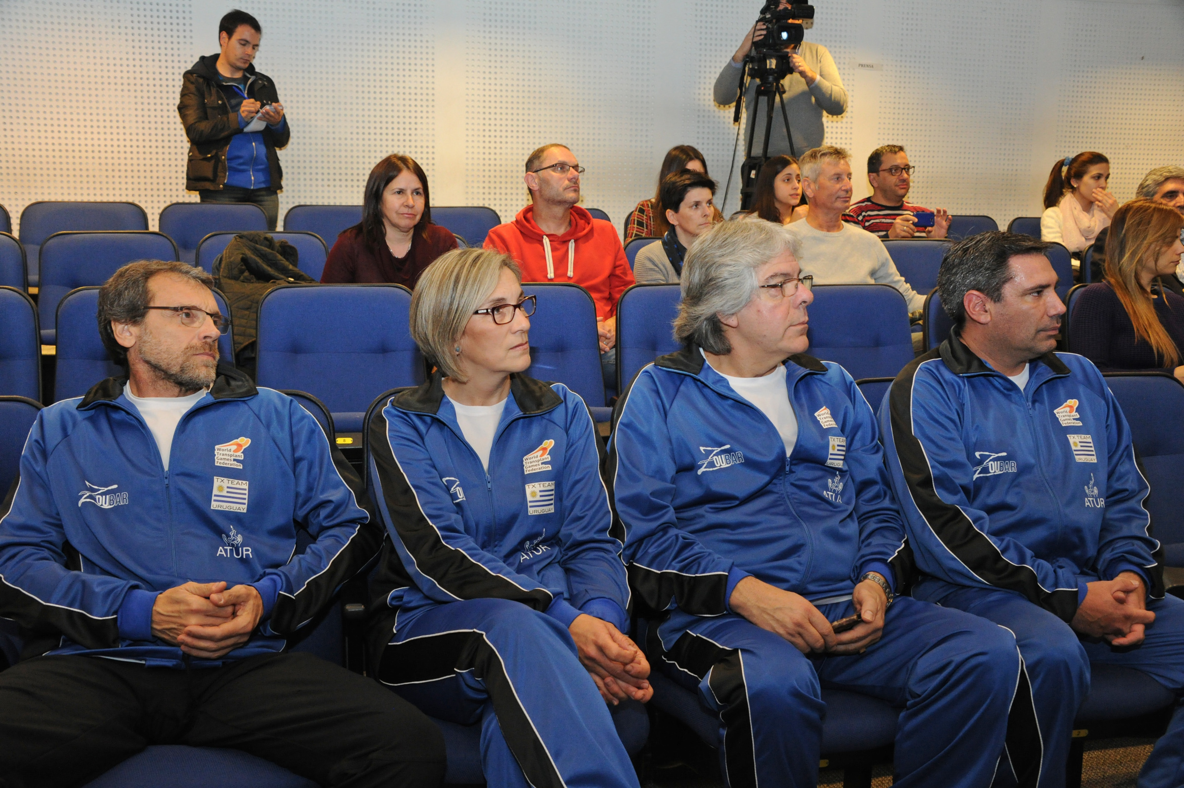 Deportistas integrantes de la Asociación Nacional de Transplantados que participará en el Mundial de Mar del Plata, República Argentina