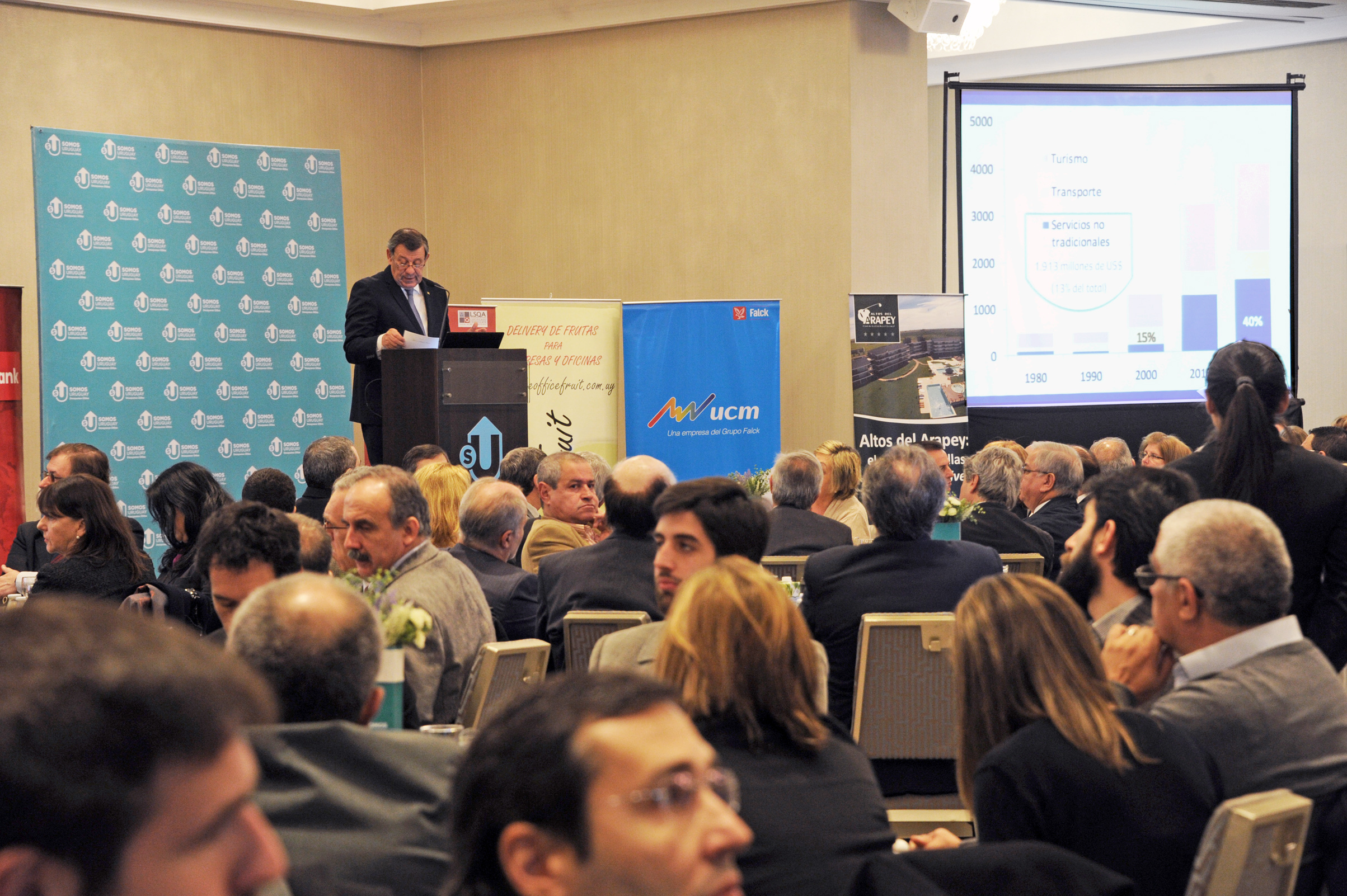 El canciller uruguayo Rodolfo Nin Novoa disertó sobre inserción internacional, en un desayuno convocado por Somos Uruguay