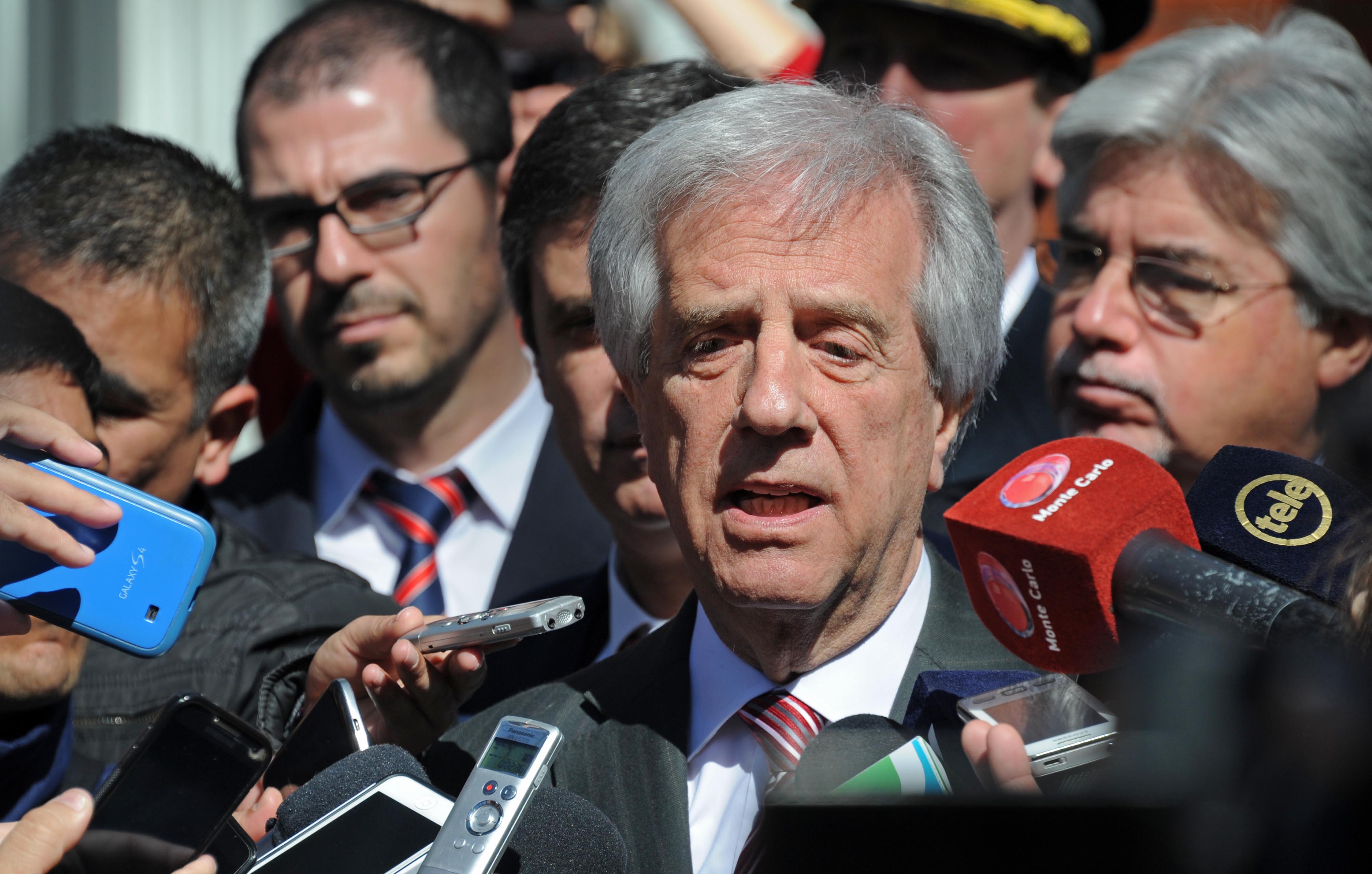 Tabaré Vázquez en declaraciones a la prensa