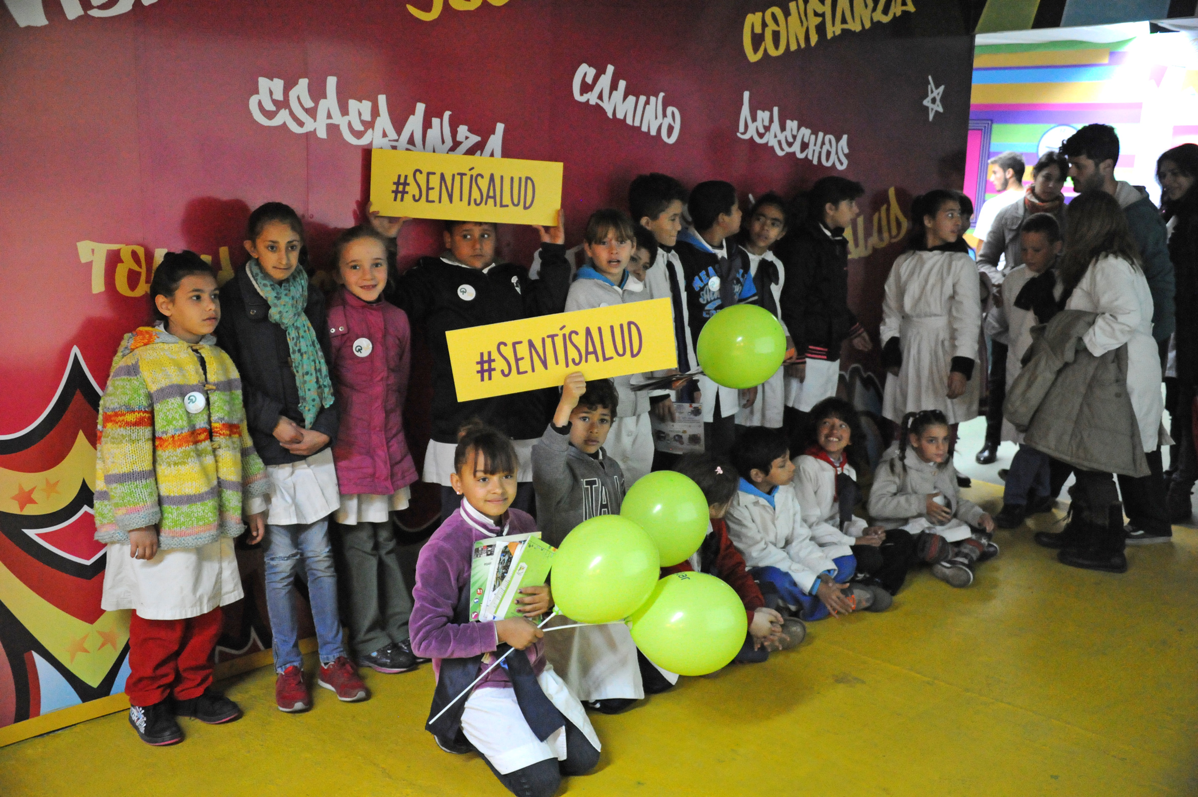 Escolares que participaron de las actividades en el Stand del MSP en Expo Prado 2015