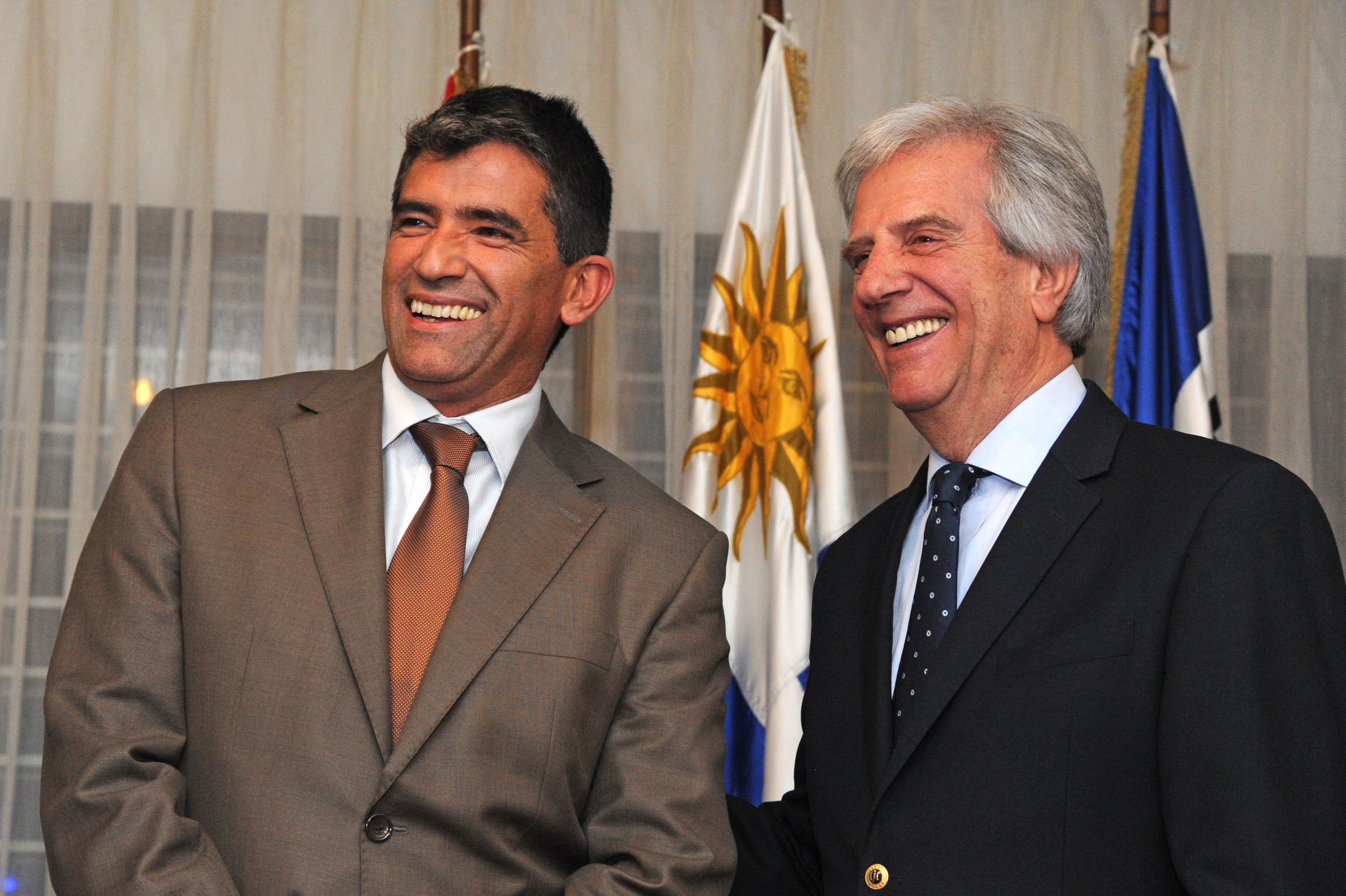 Presidente Tabaré Vázquez, junto a Vicepresidente Raúl Sendic