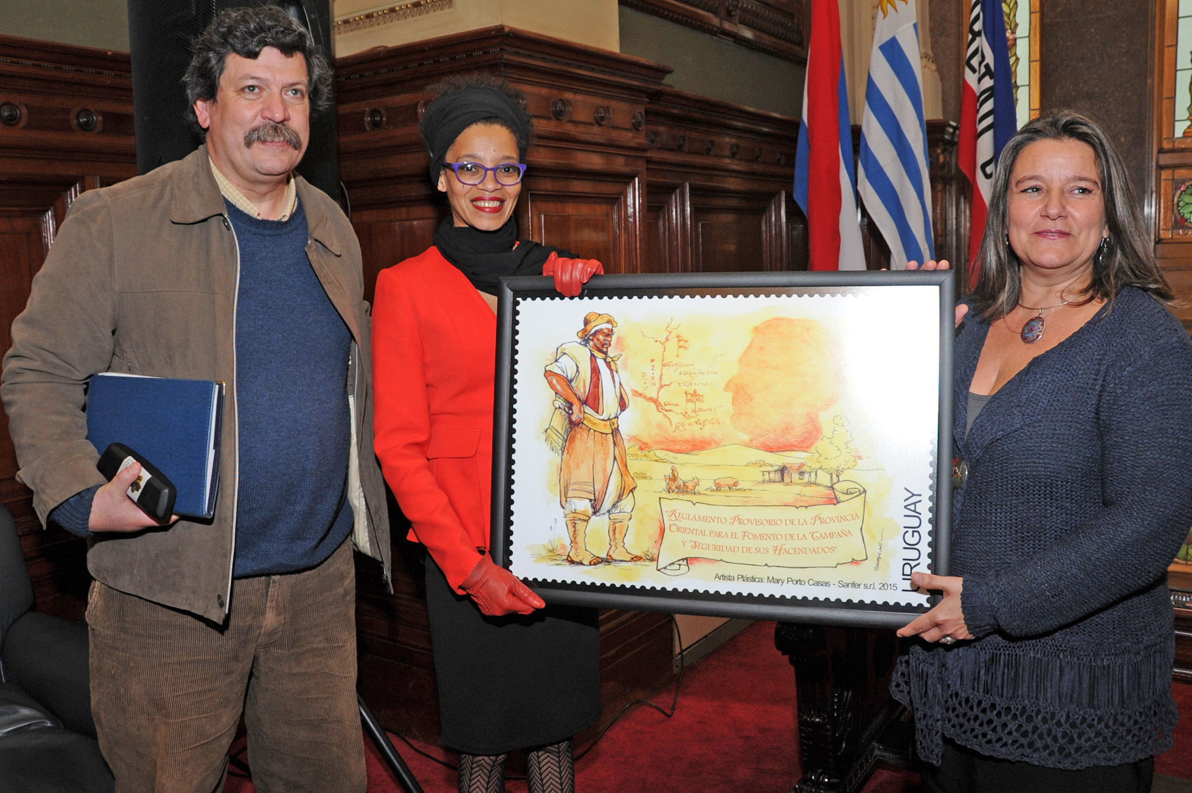 Presentación del sello postal Reglamento de Tierras
