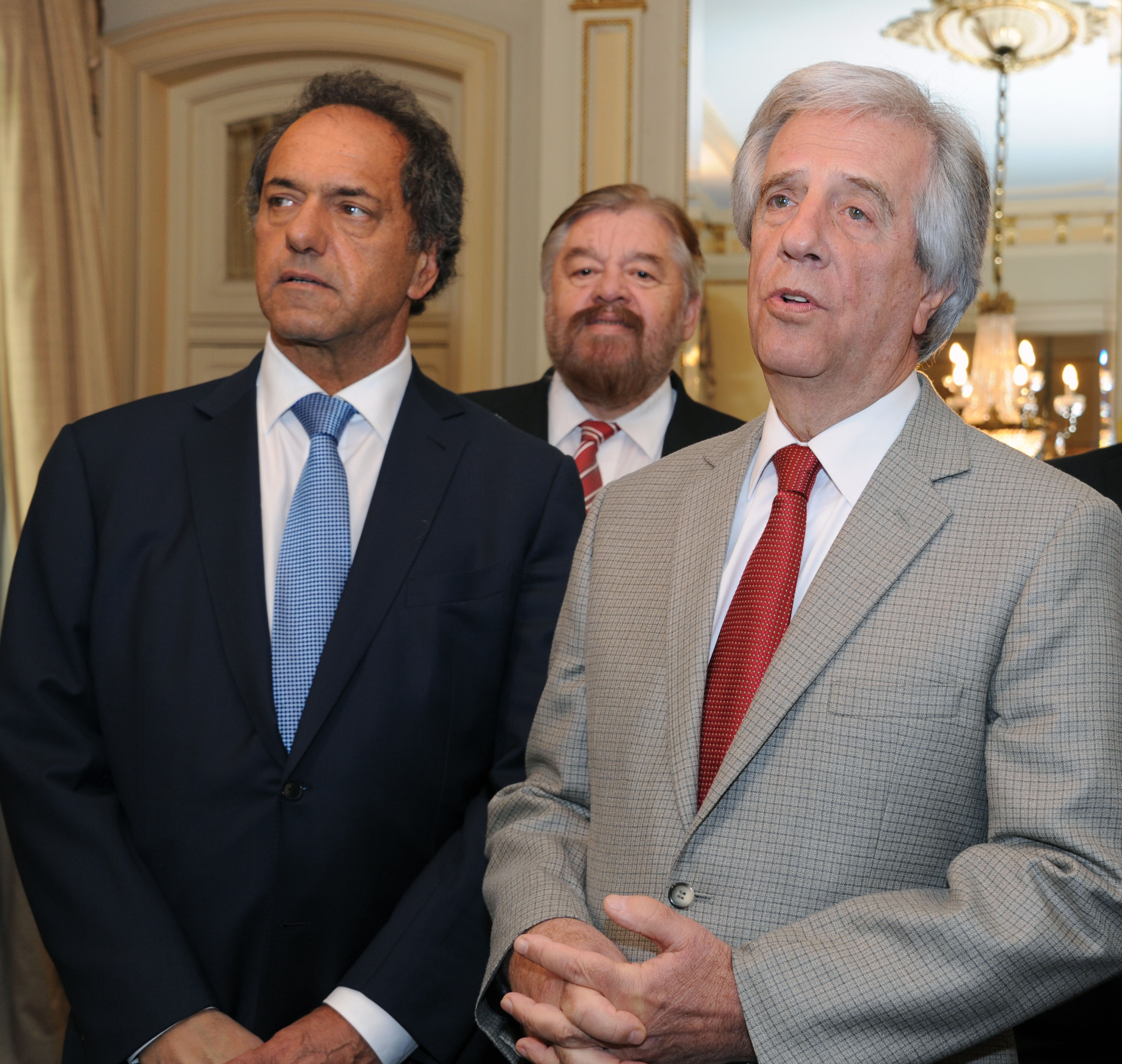 Vázquez mantuvo una reunión privada con Daniel Scioli