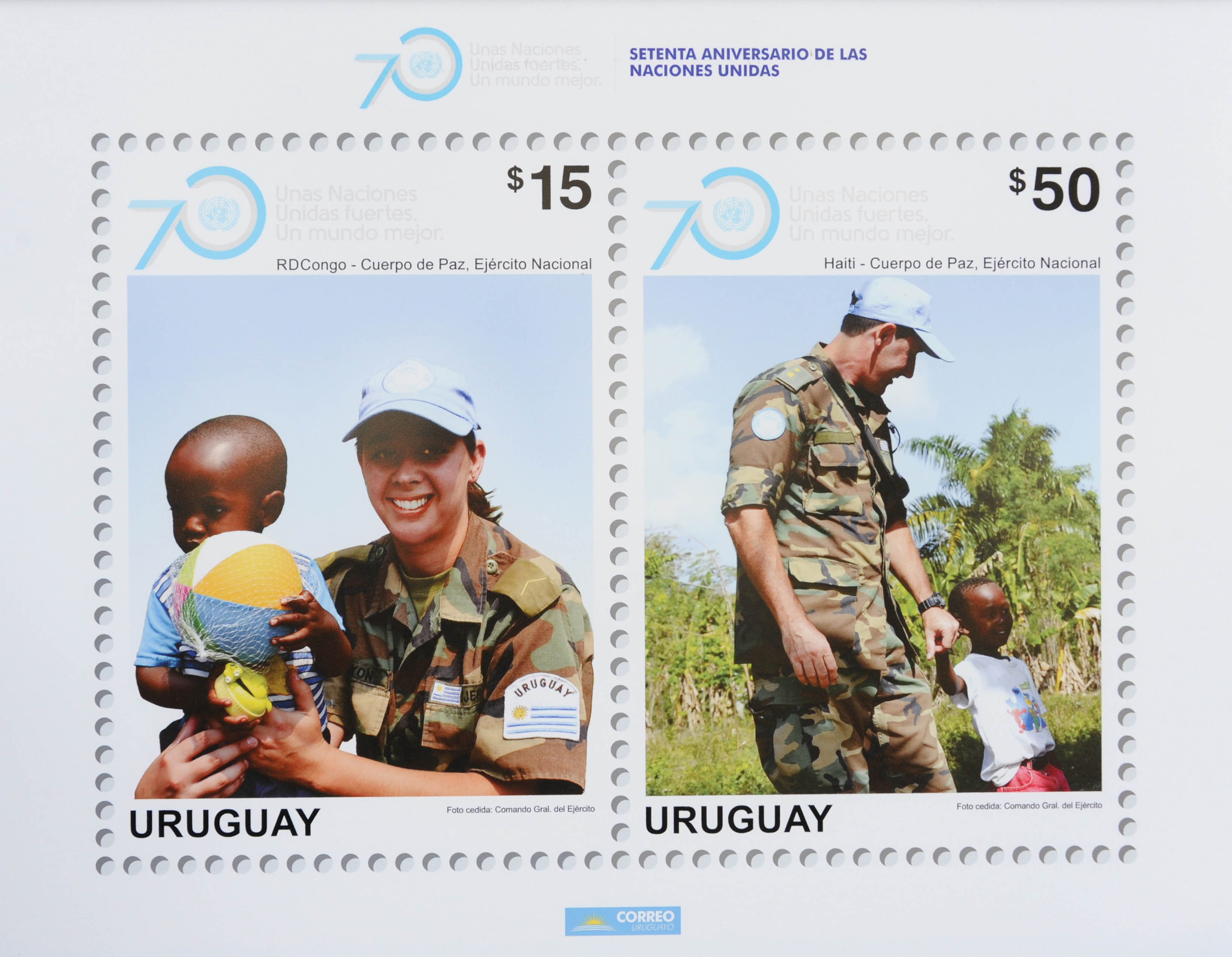 Correo y MRREE presentaron los sellos conmemorativos del 70° aniversario de las Naciones Unidas