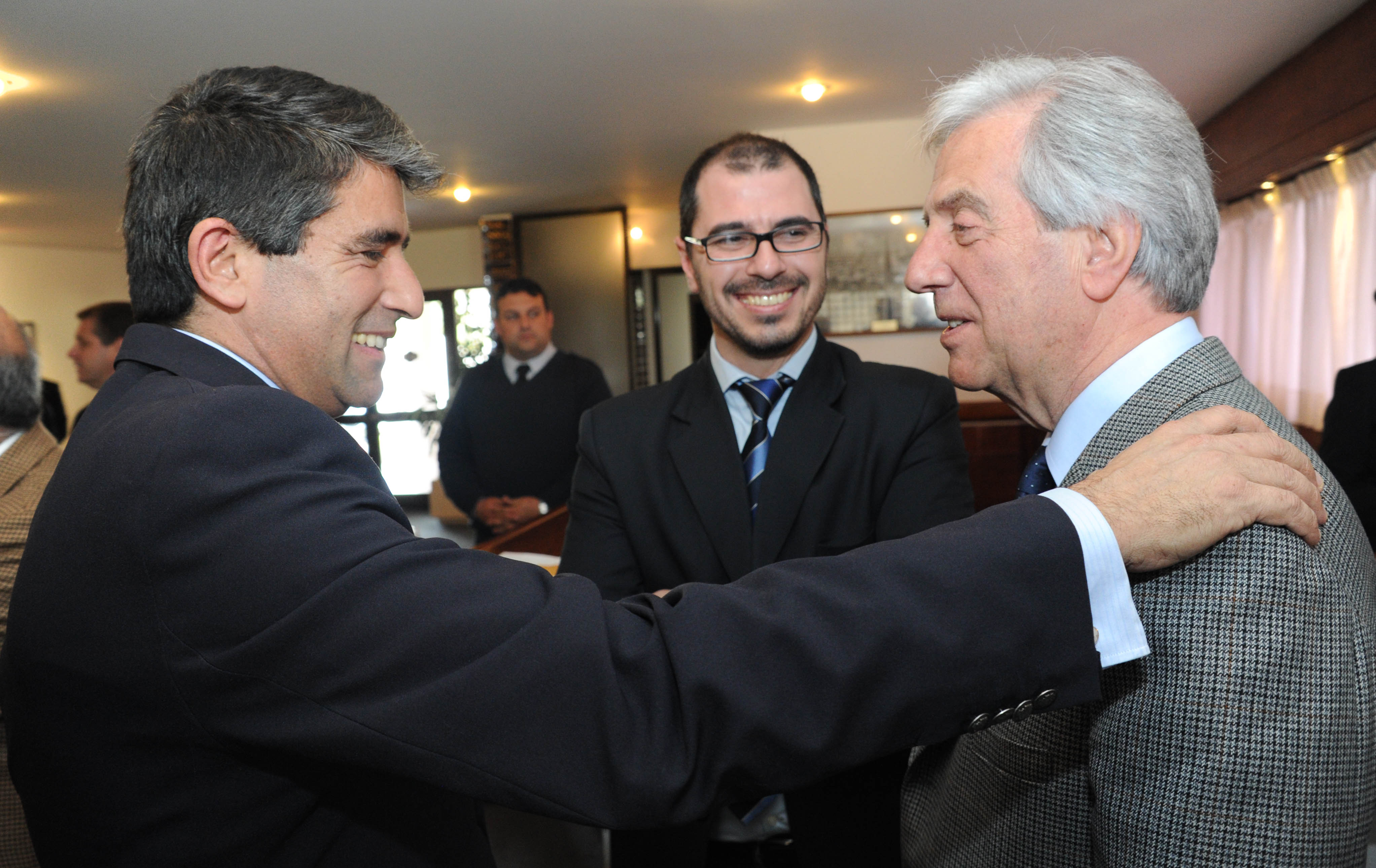 Raúl Sendic, Andrés Roballo y Tabaré Vázquez