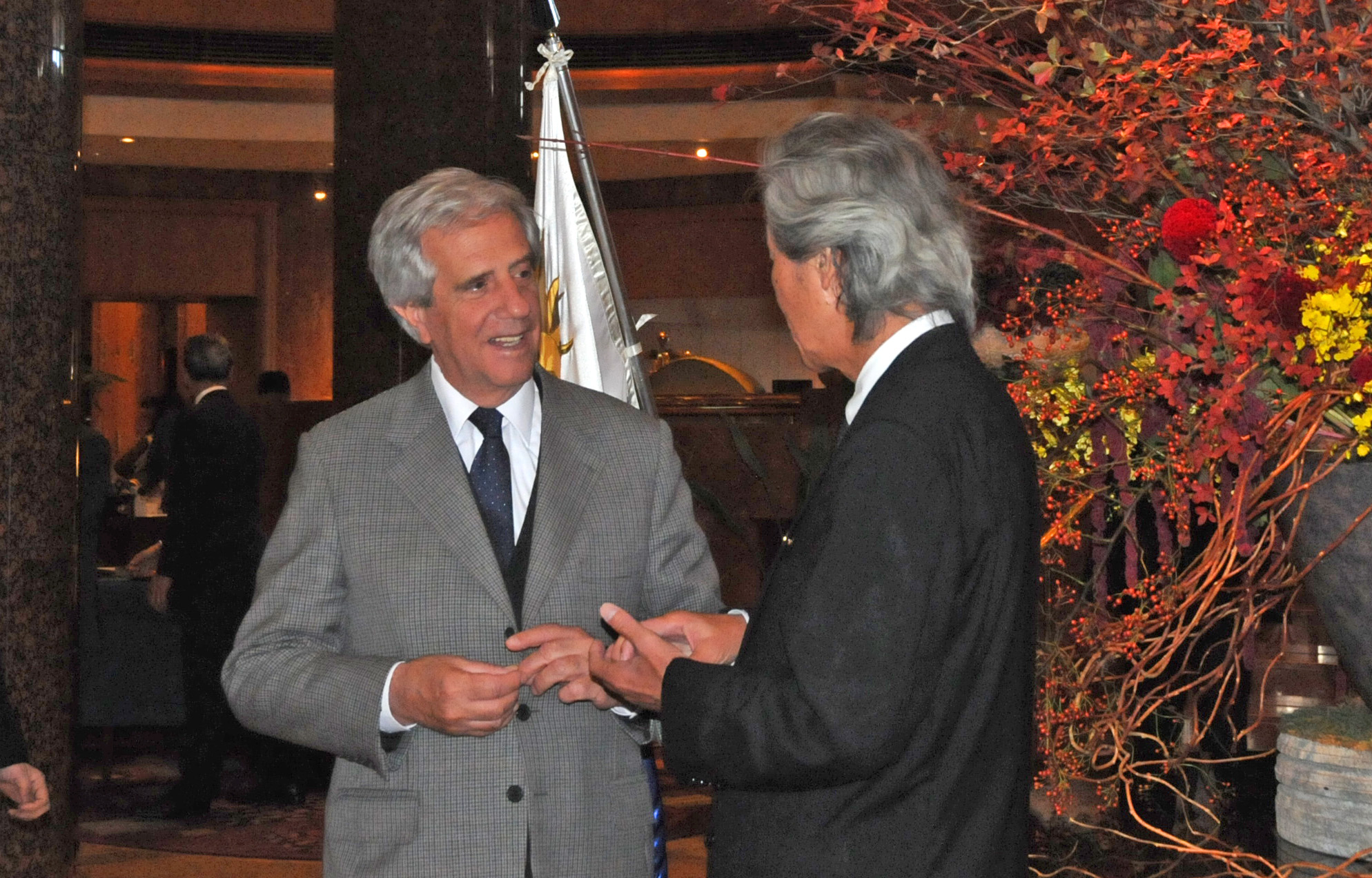 Presidente Tabaré Vázquez luego de su llegada a Japón