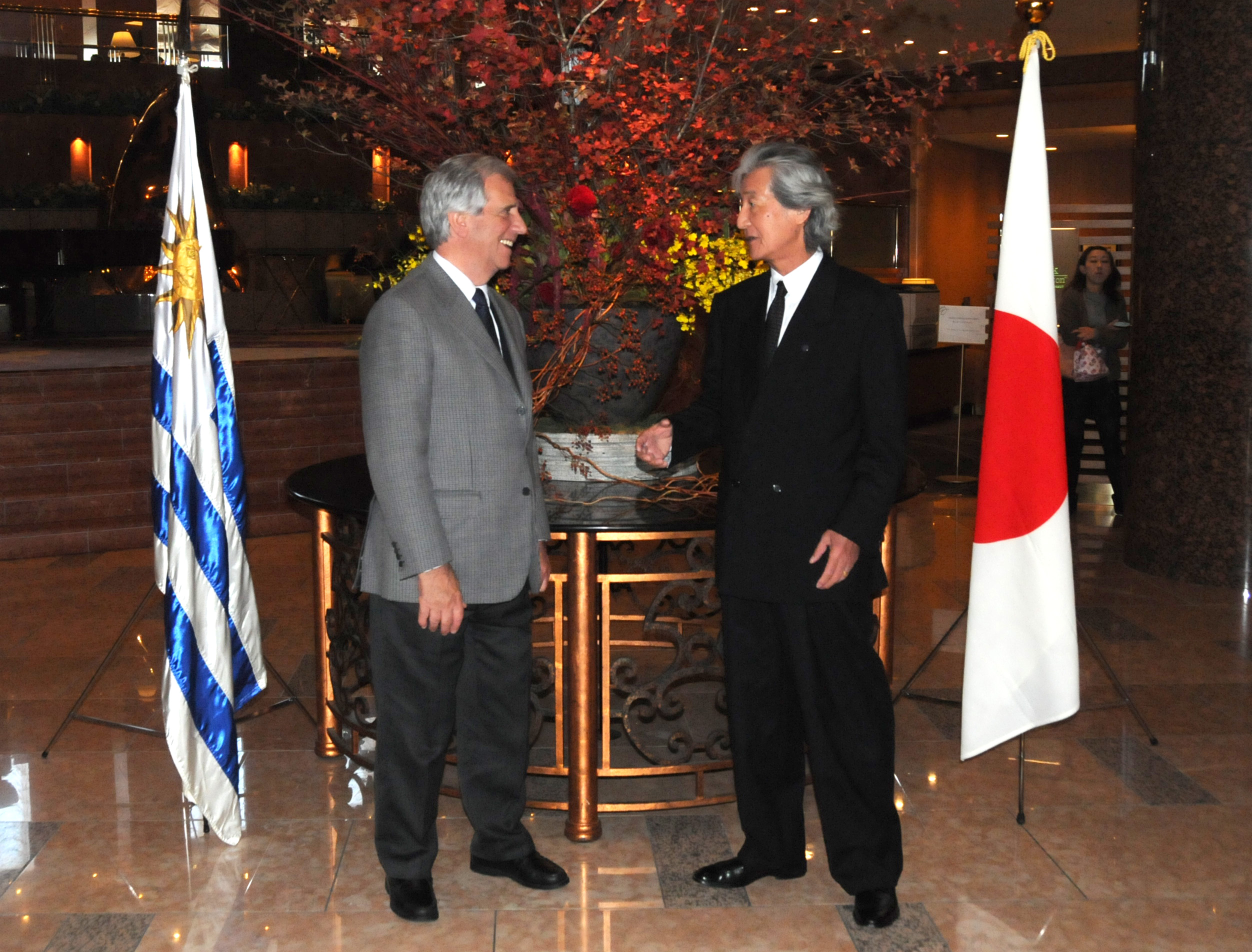 Presidente Tabaré Vázquez luego de su llegada a Japón