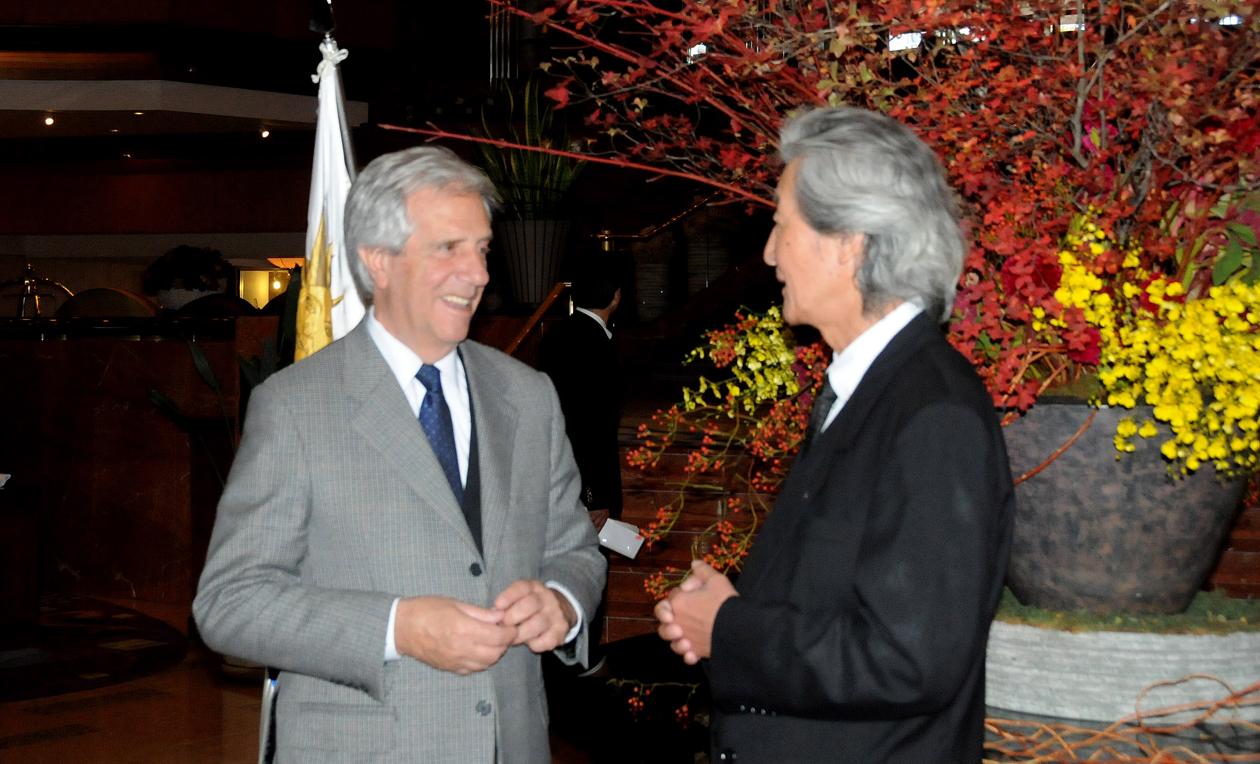 Presidente Tabaré Vázquez luego de su llegada a Japón
