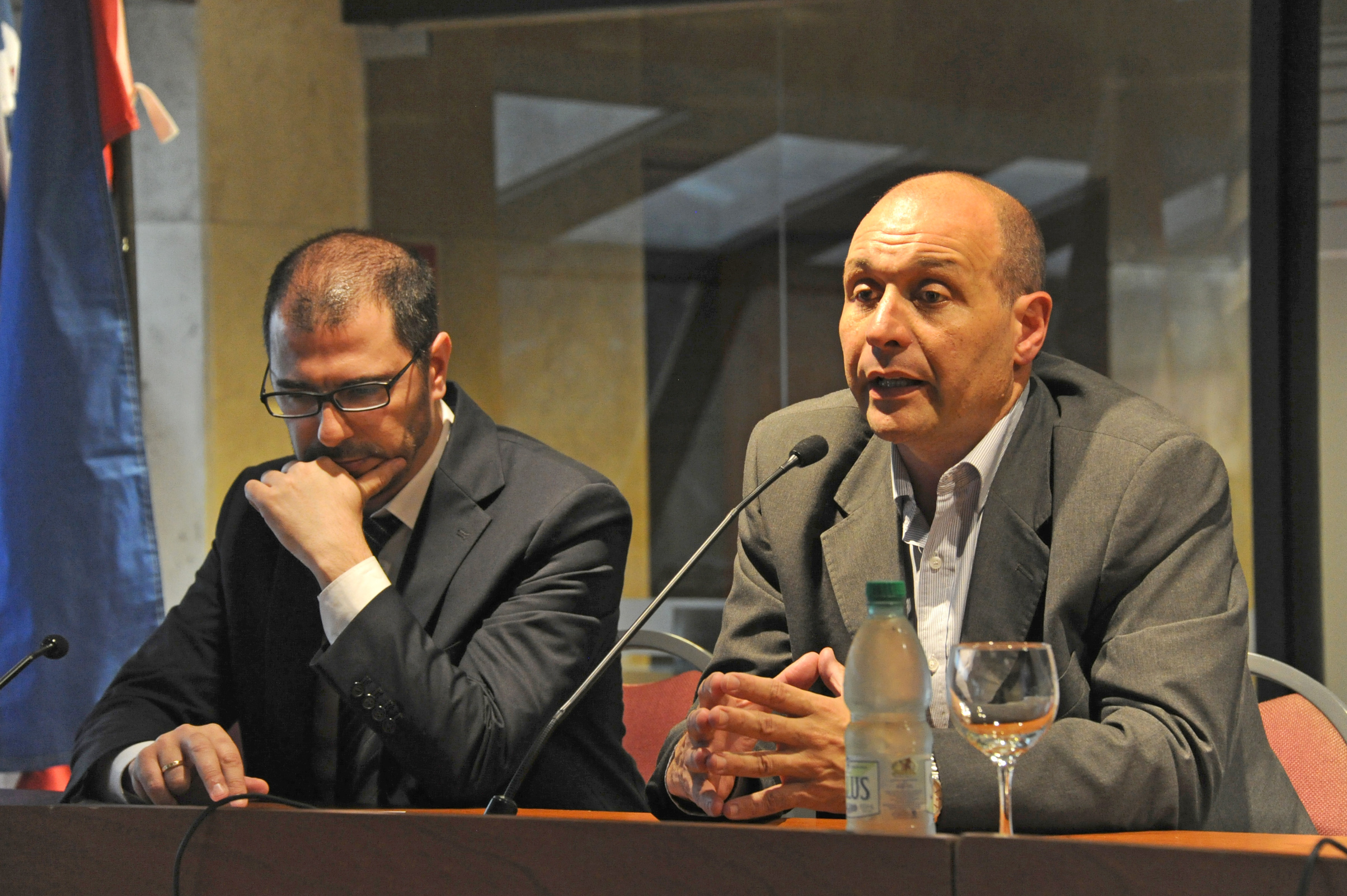 Gerardo Rey, Inspector General de Trabajo y Seguridad Social, haciendo uso de la palabra