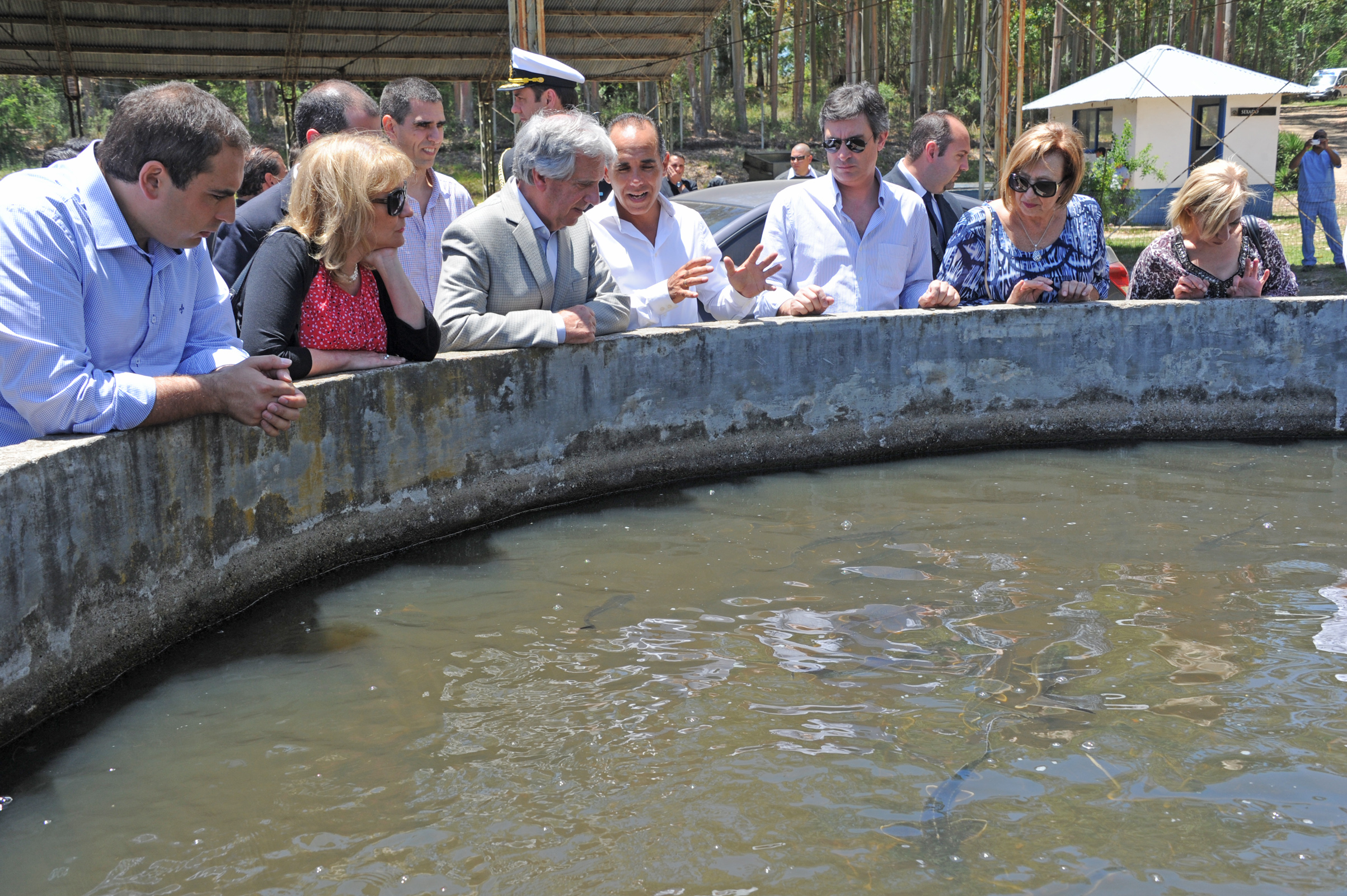 Vázquez visitó empresa de cría de esturiones que produce caviar de calidad