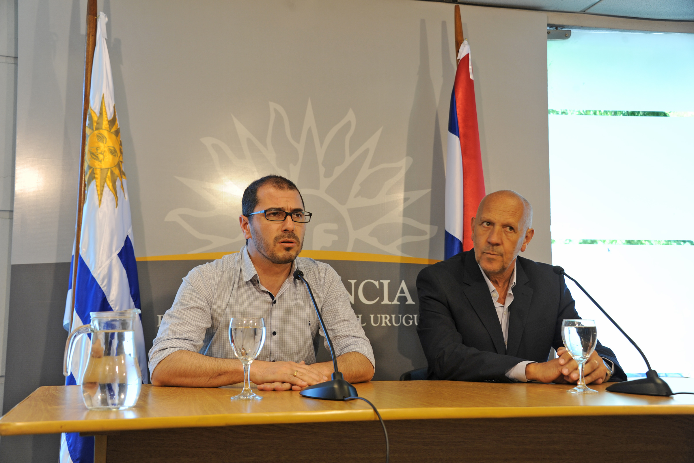 Prosecretario de Presidencia Juan Andrés Roballo y Secretario de Presidencia Miguel Ángel Toma