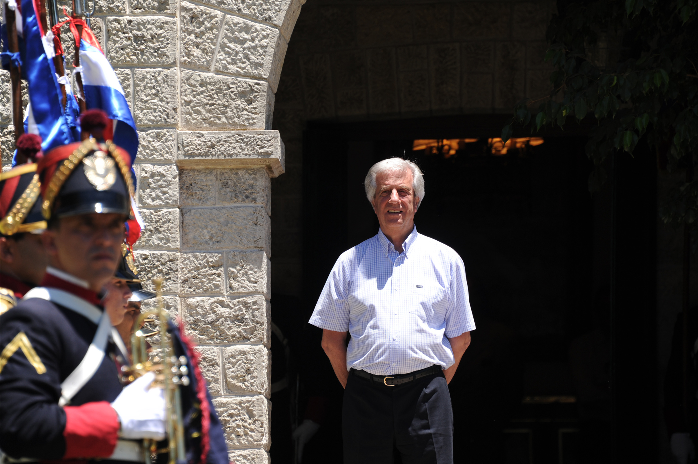 El Presidente Tabaré Vázquez recibe a su par de Argentina, Mauricio Macri