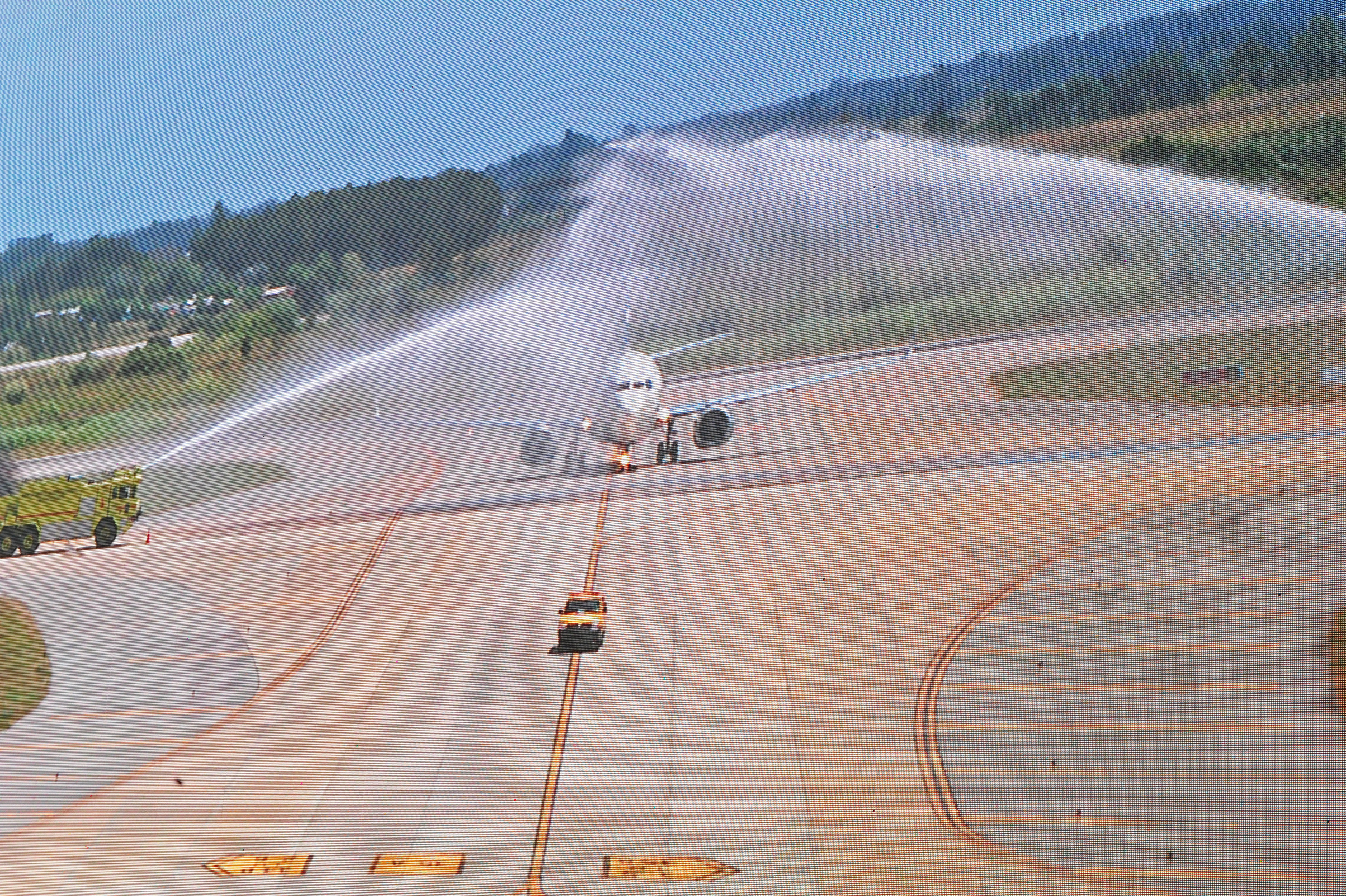 Bautismo de avión y vuelo inaugural de Alas Uruguay