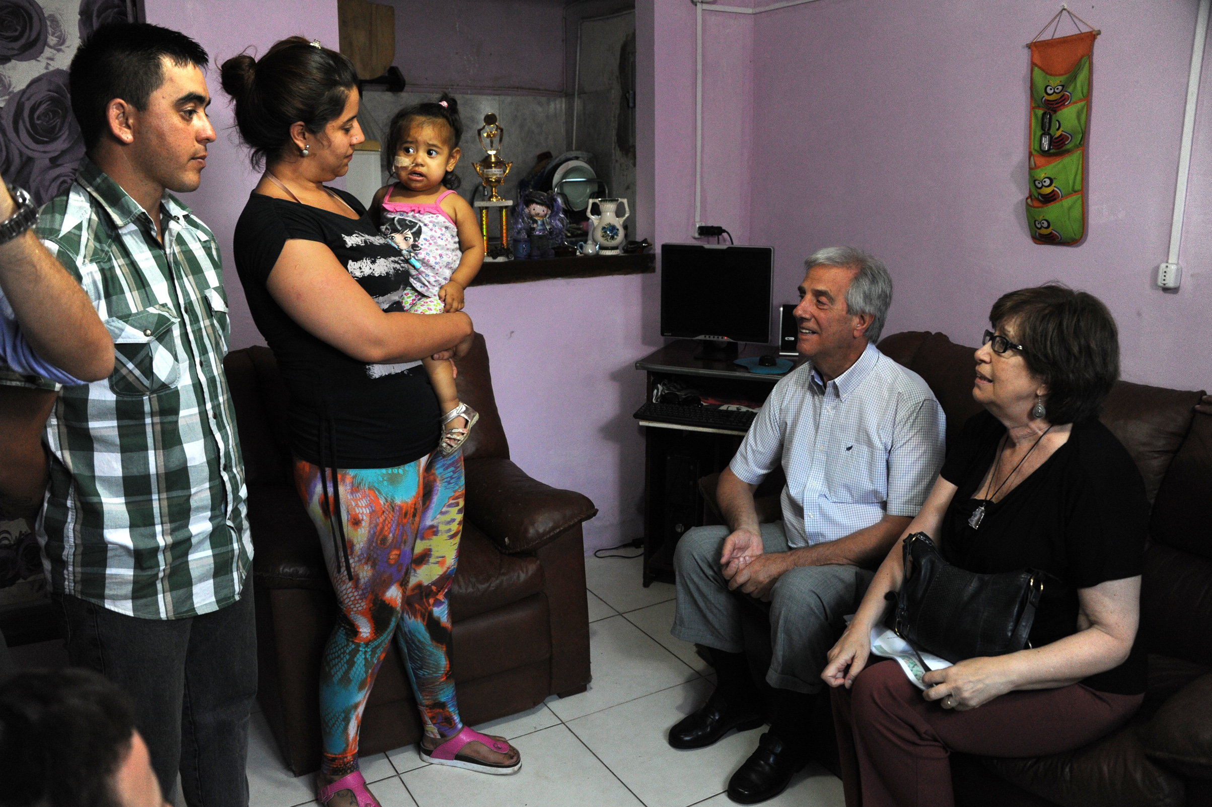 Tabaré Vázquez durante su recorrida por Artigas