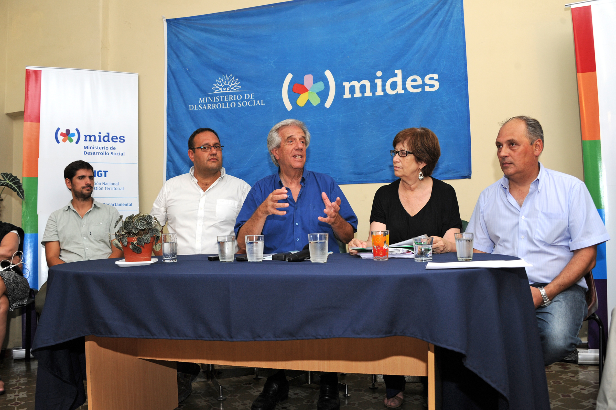 Presidente Tabaré Vázquez en local del MIDES