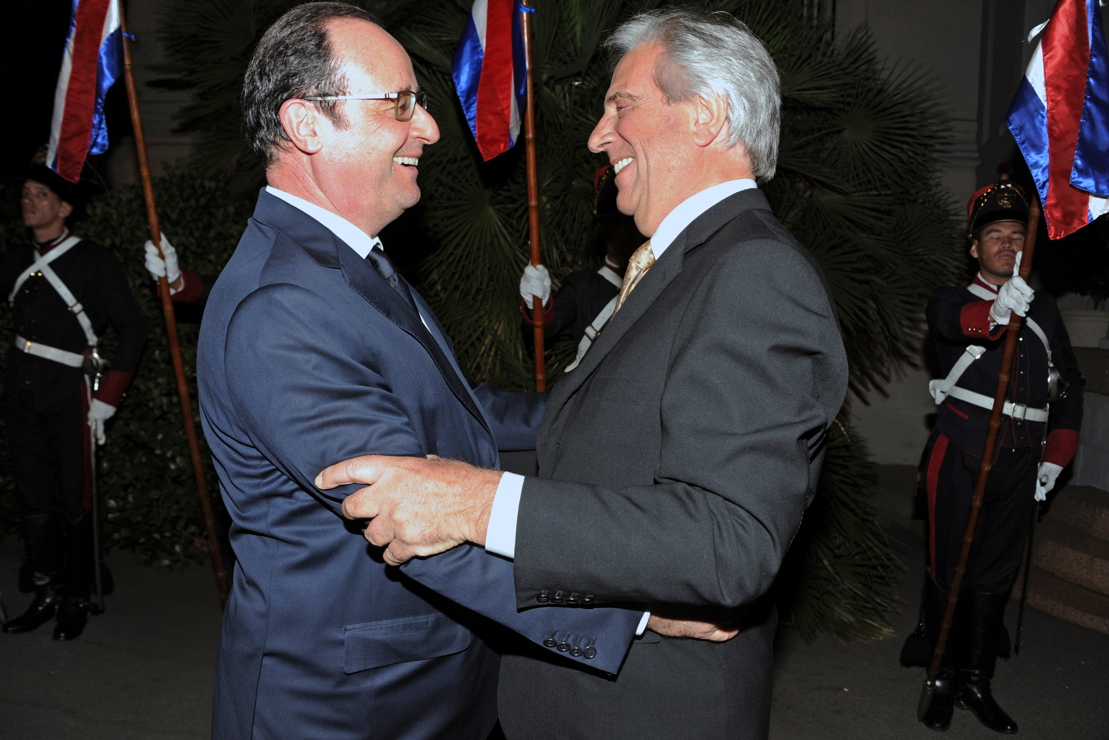 Tabaré Vázquez recibió a su par francés, Francoise Hollande