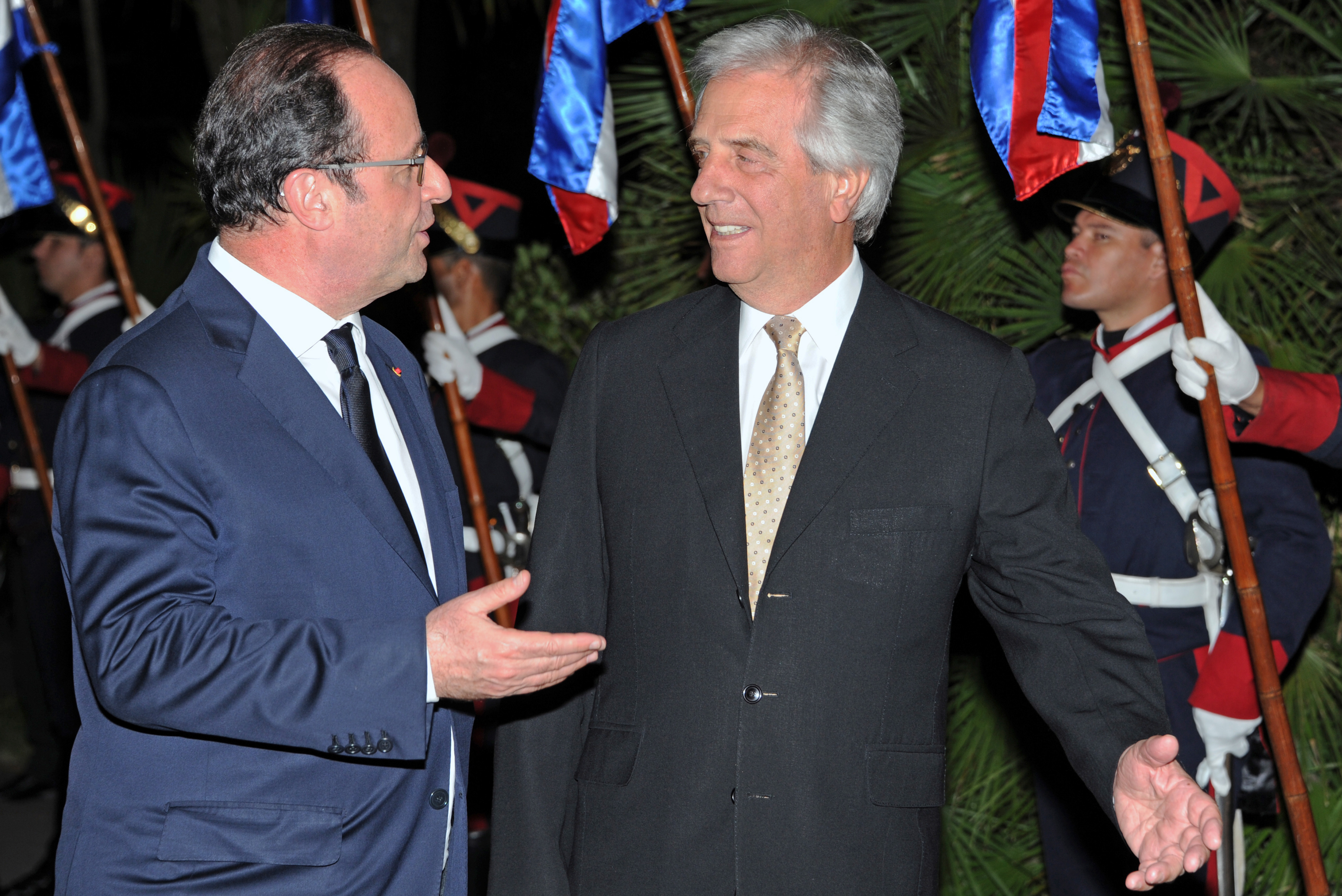 Tabaré Vázquez recibió a su par francés, Francoise Hollande