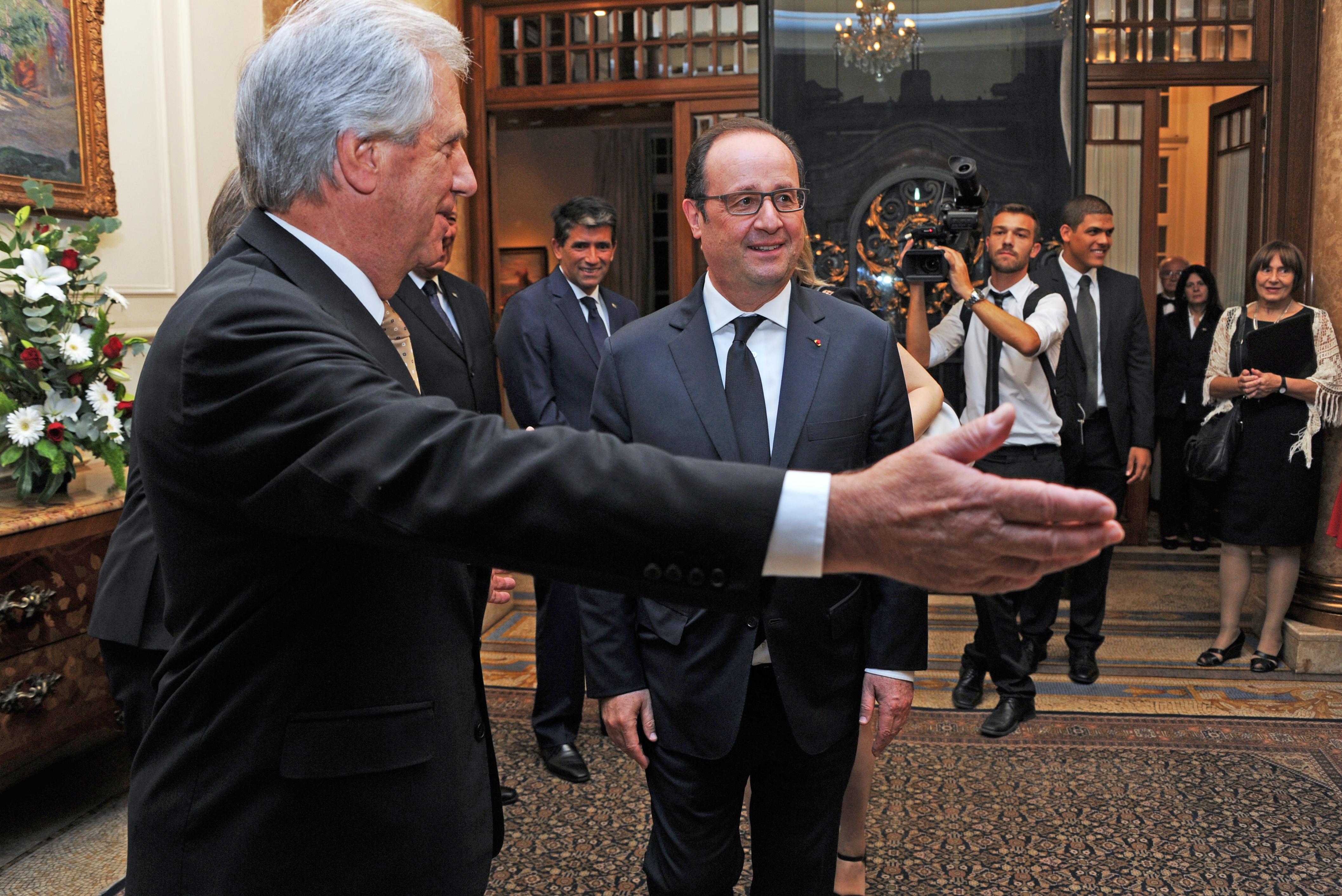 Tabaré Vázquez recibió a su par francés, Francoise Hollande