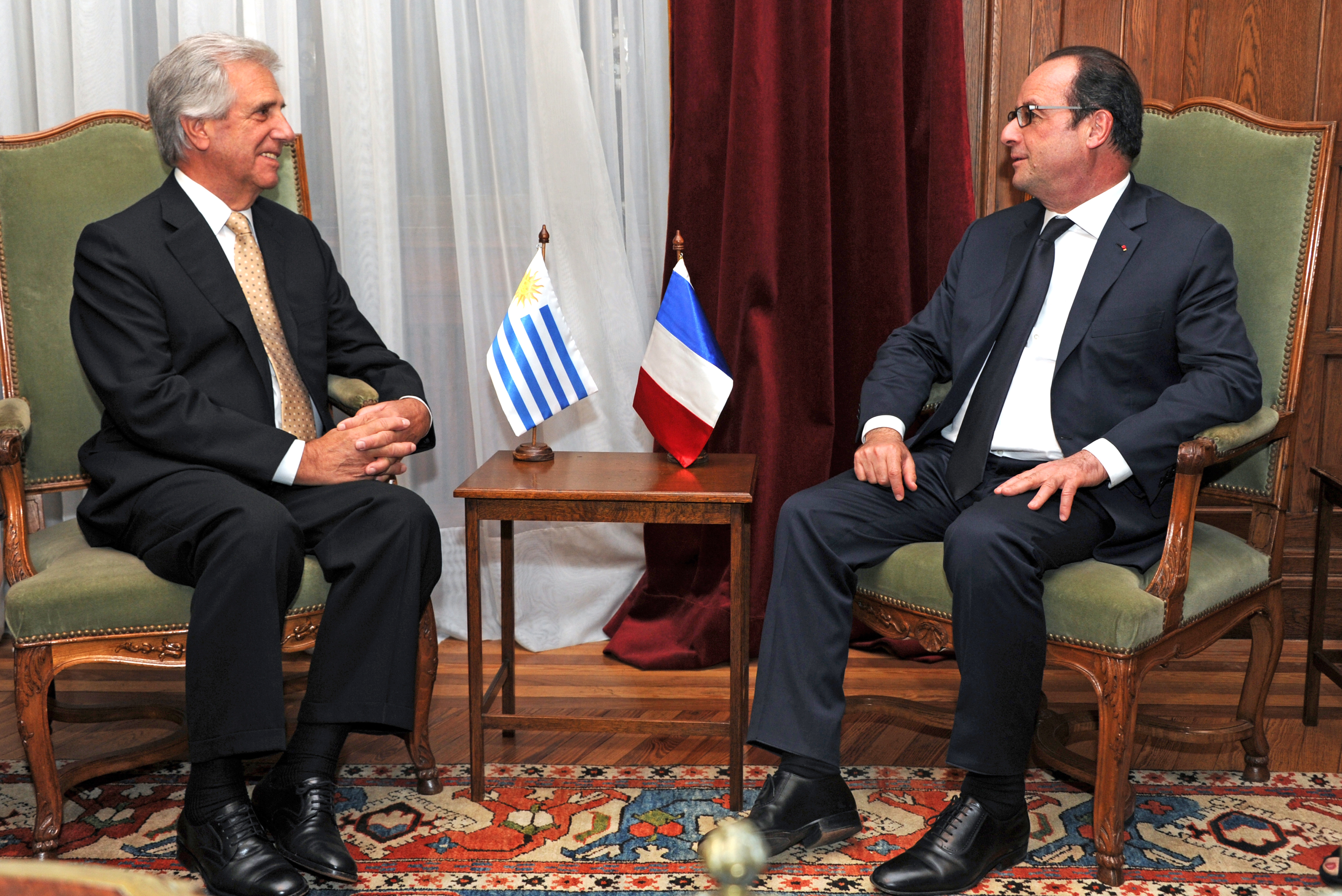 Tabaré Vázquez recibió a su par francés, Francoise Hollande
