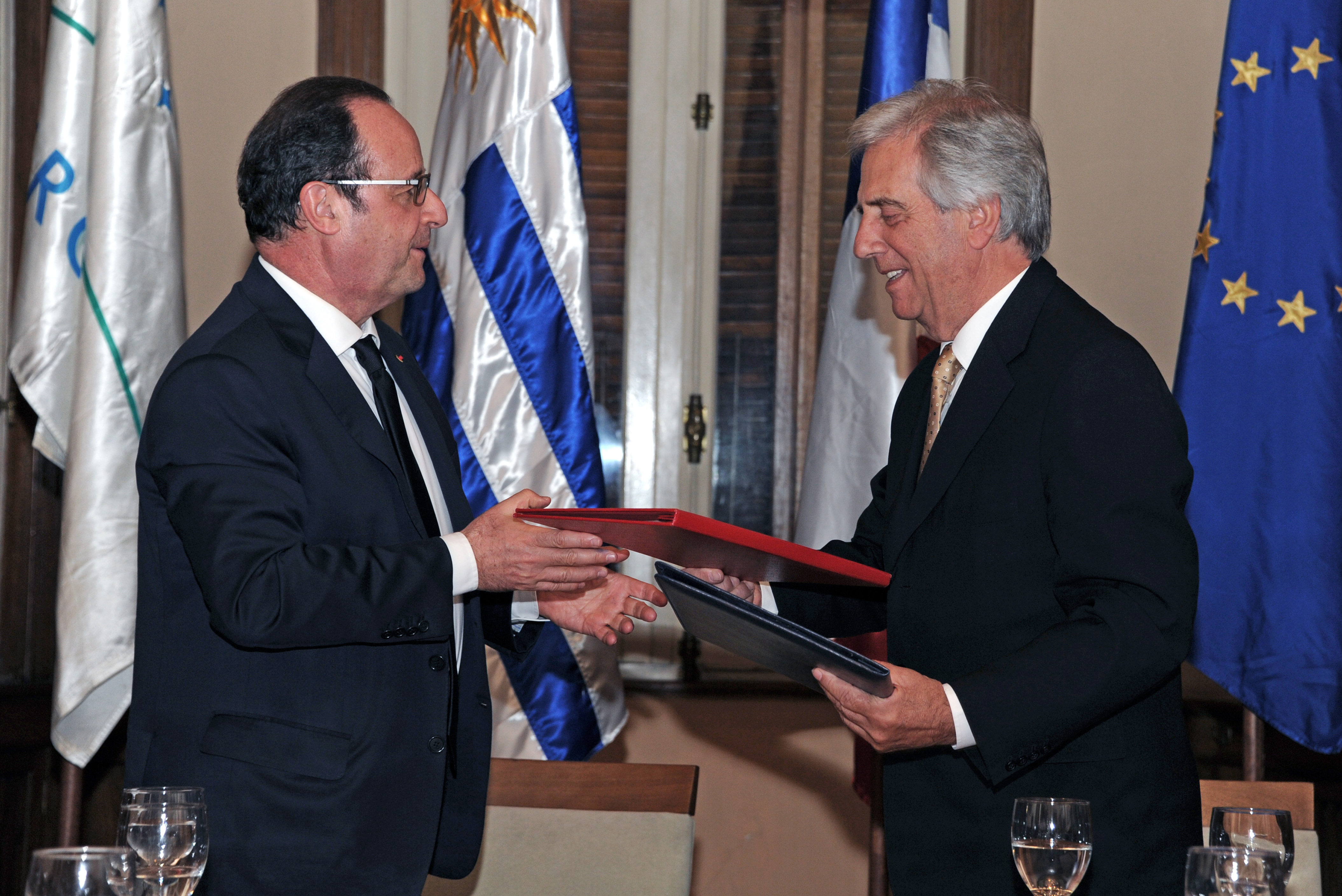 Tabaré Vázquez recibió a su par francés, Francoise Hollande
