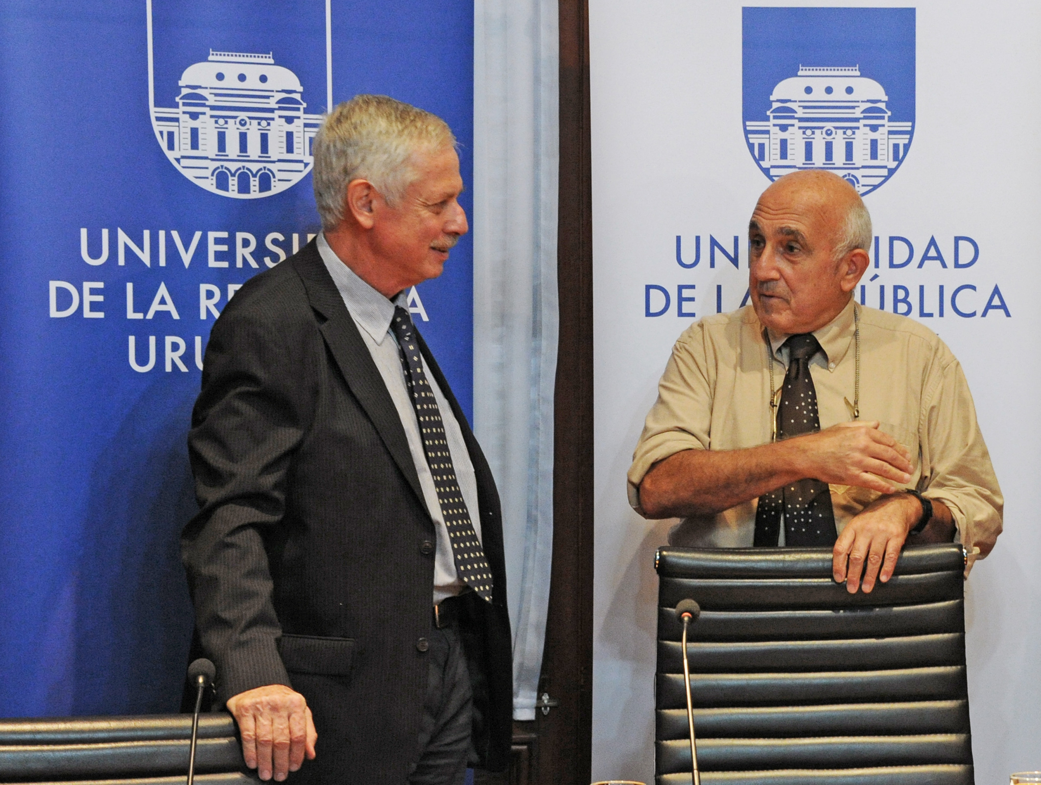 Ministro de Salud Pública, Jorge Basso y rector de la Universidad de la República, Roberto Markarian