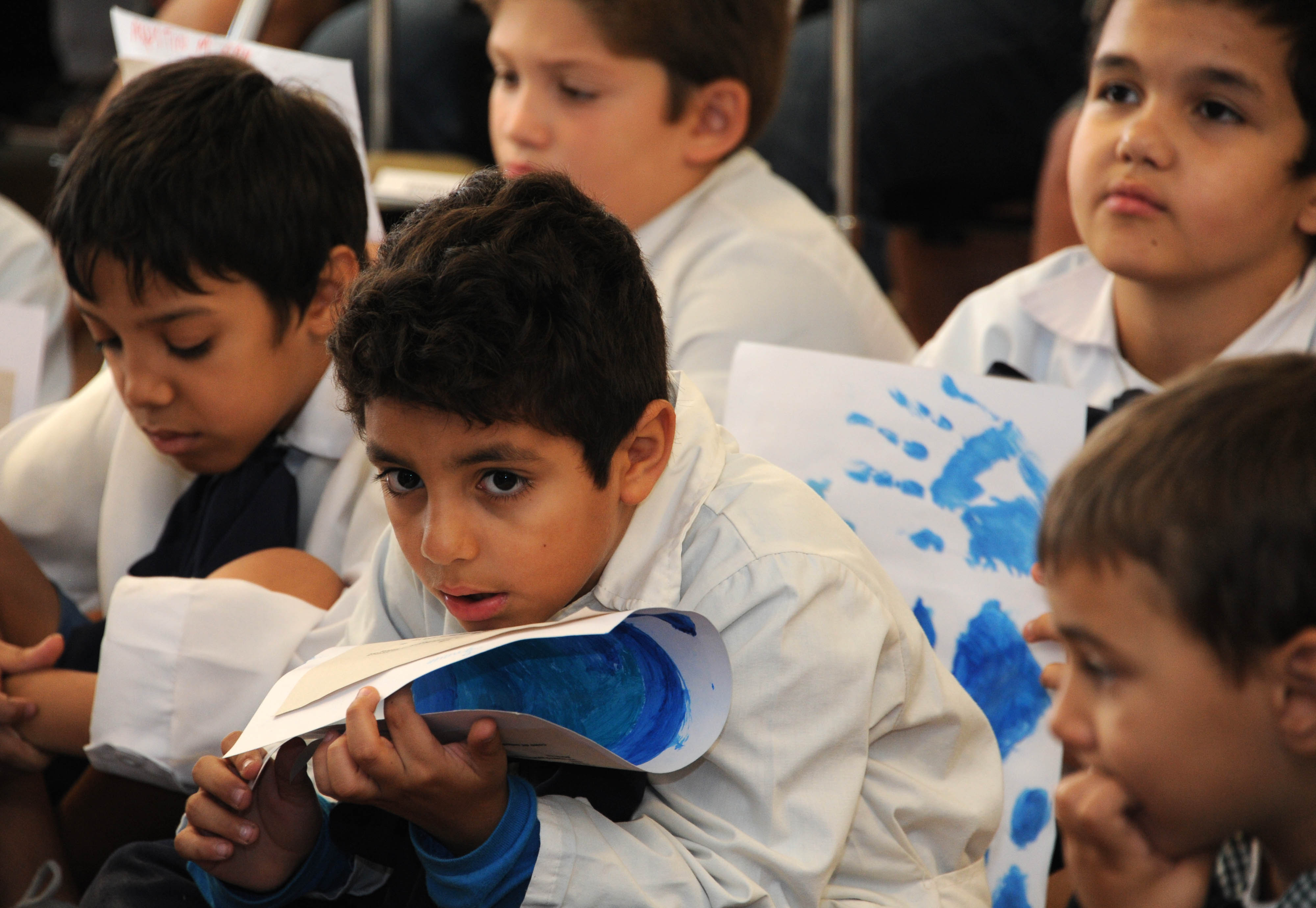 Escolares presentes en el evento