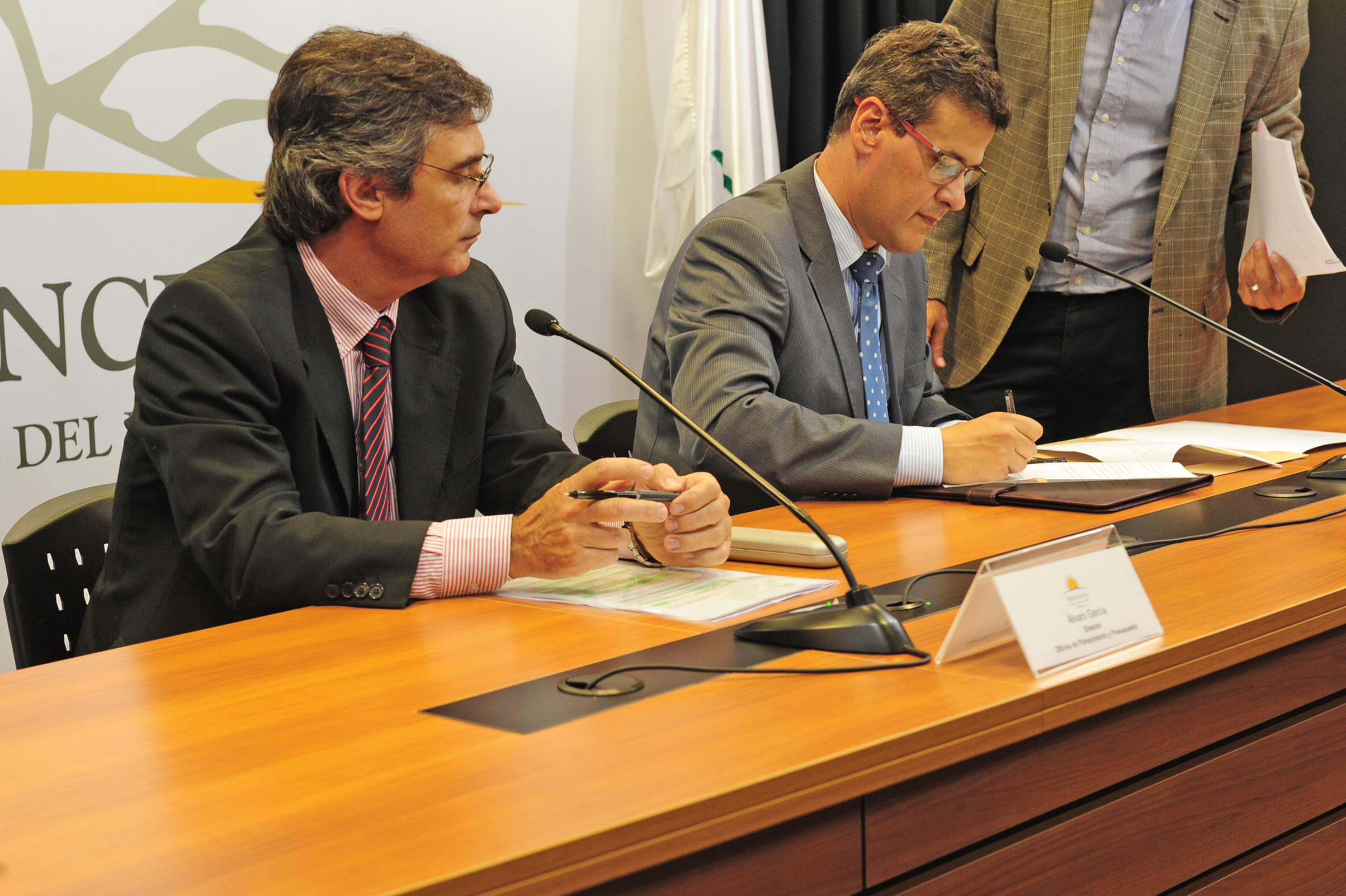 Director de la OPP, Álvaro García y Fiscal de Corte, Jorge Díaz