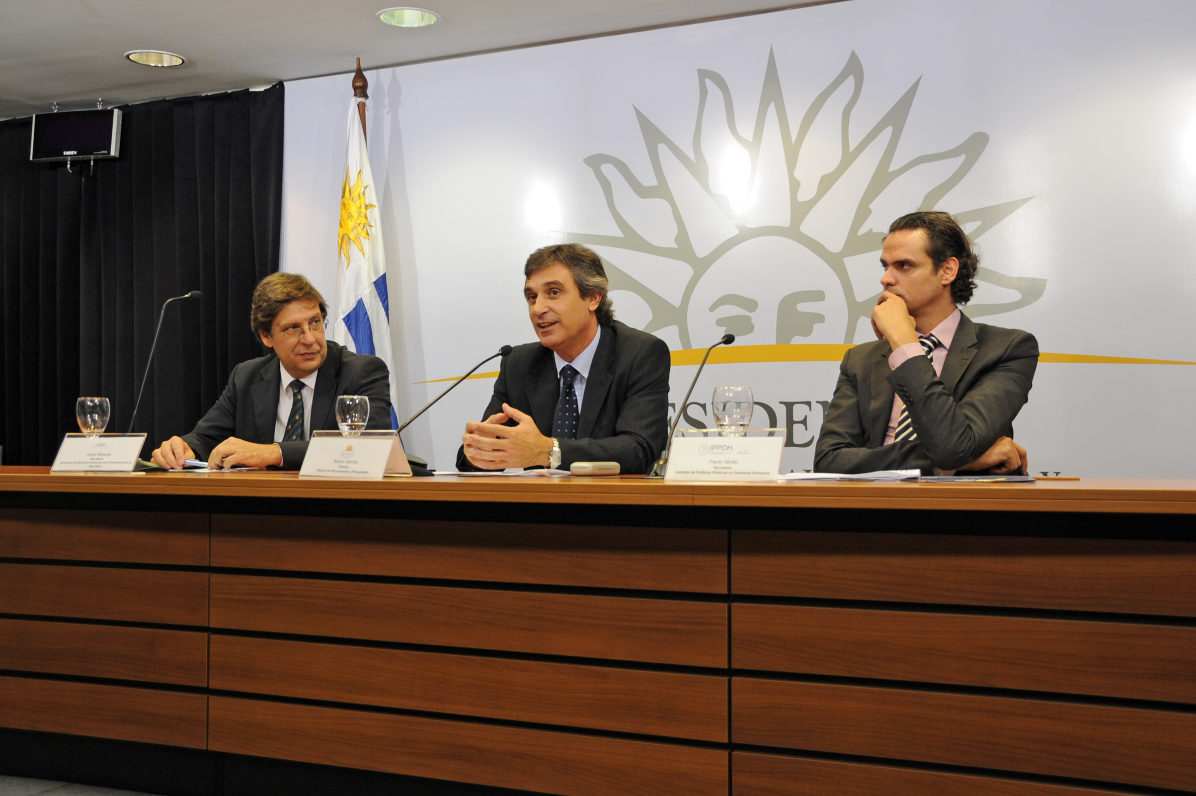 Javier Miranda, Álvaro García y Paulo Abrao