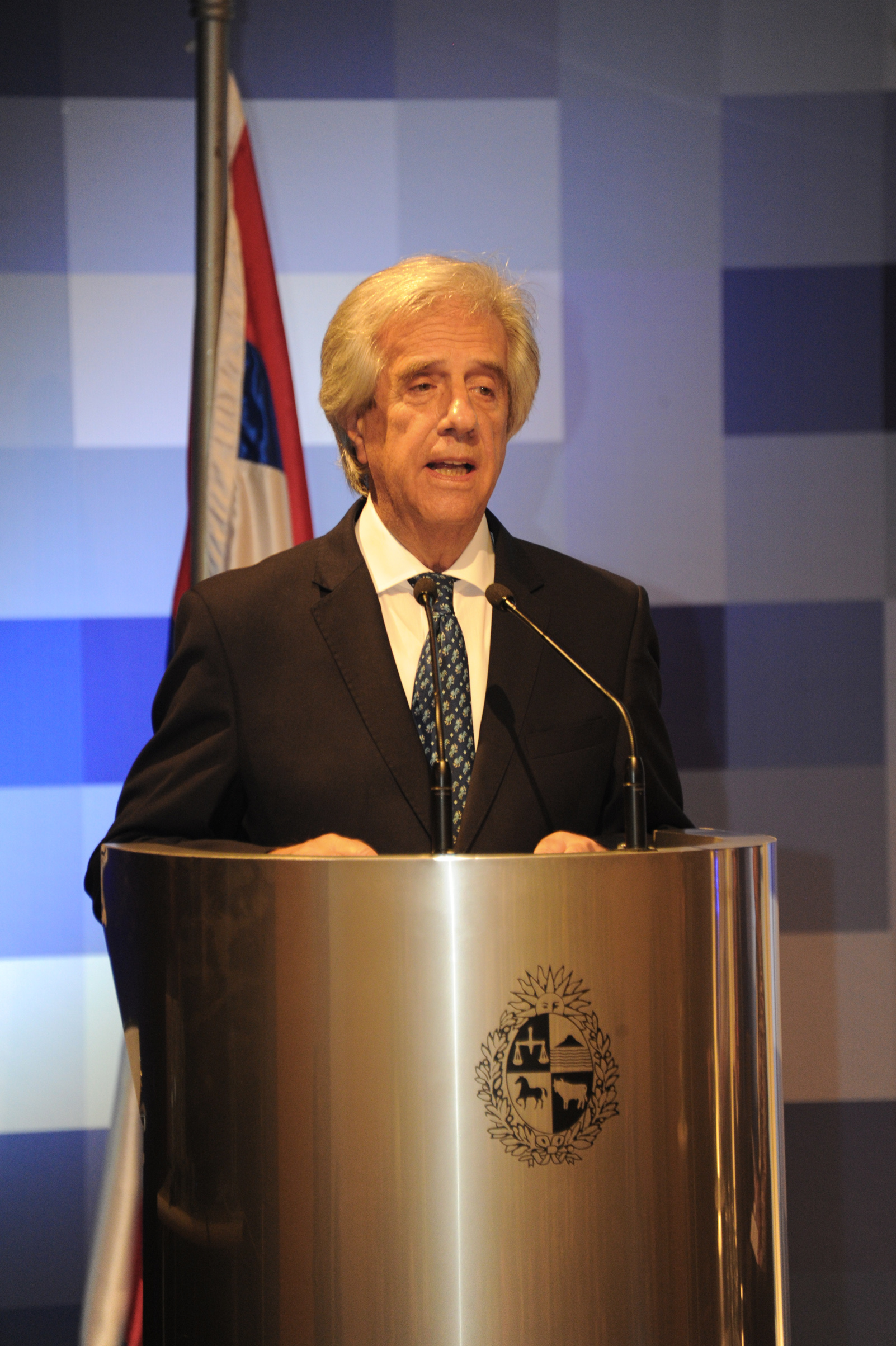 Tabaré Vázquez, haciendo uso de la palabra